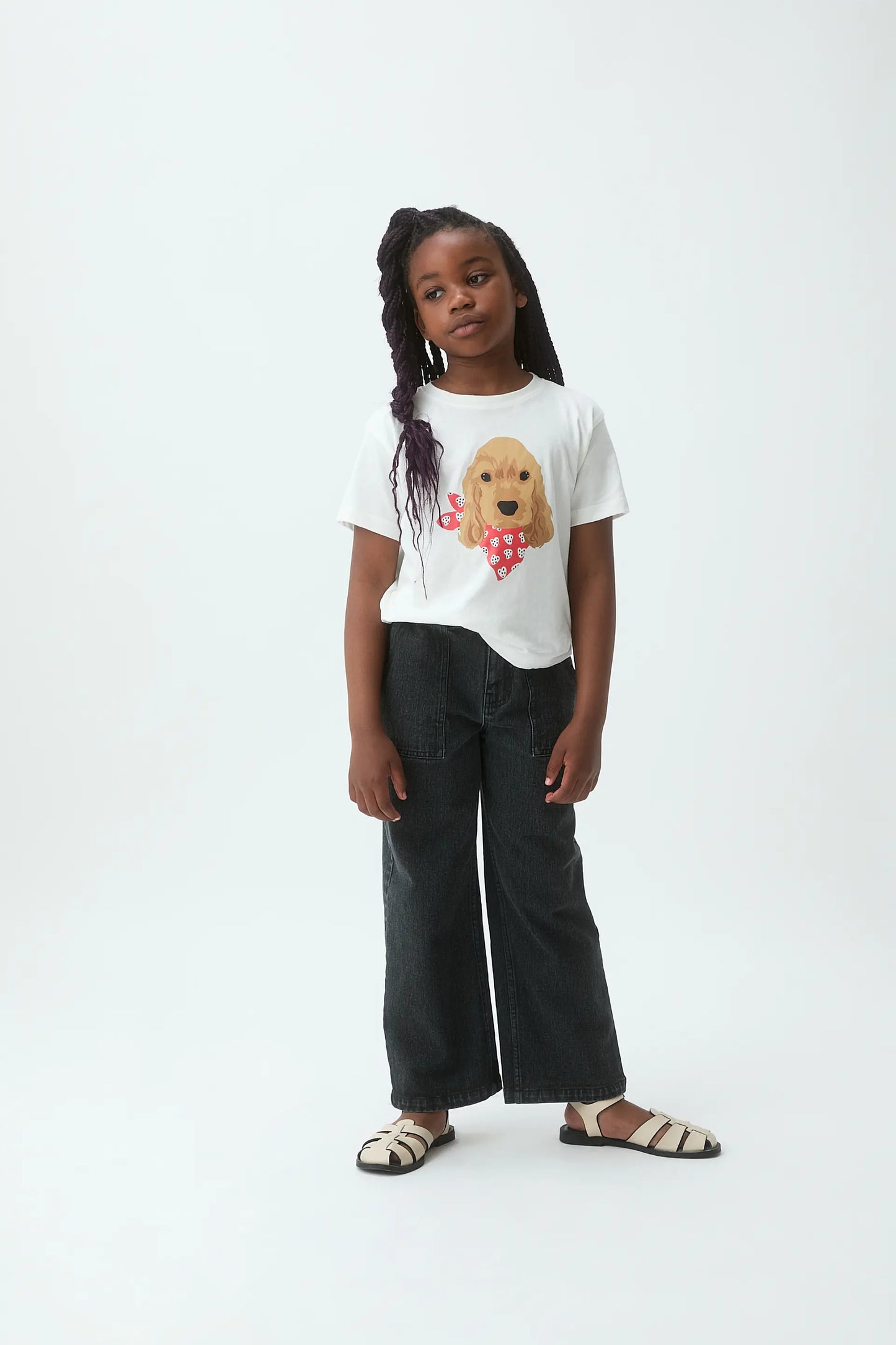 Camiseta de niña con estampado de perrito Coker