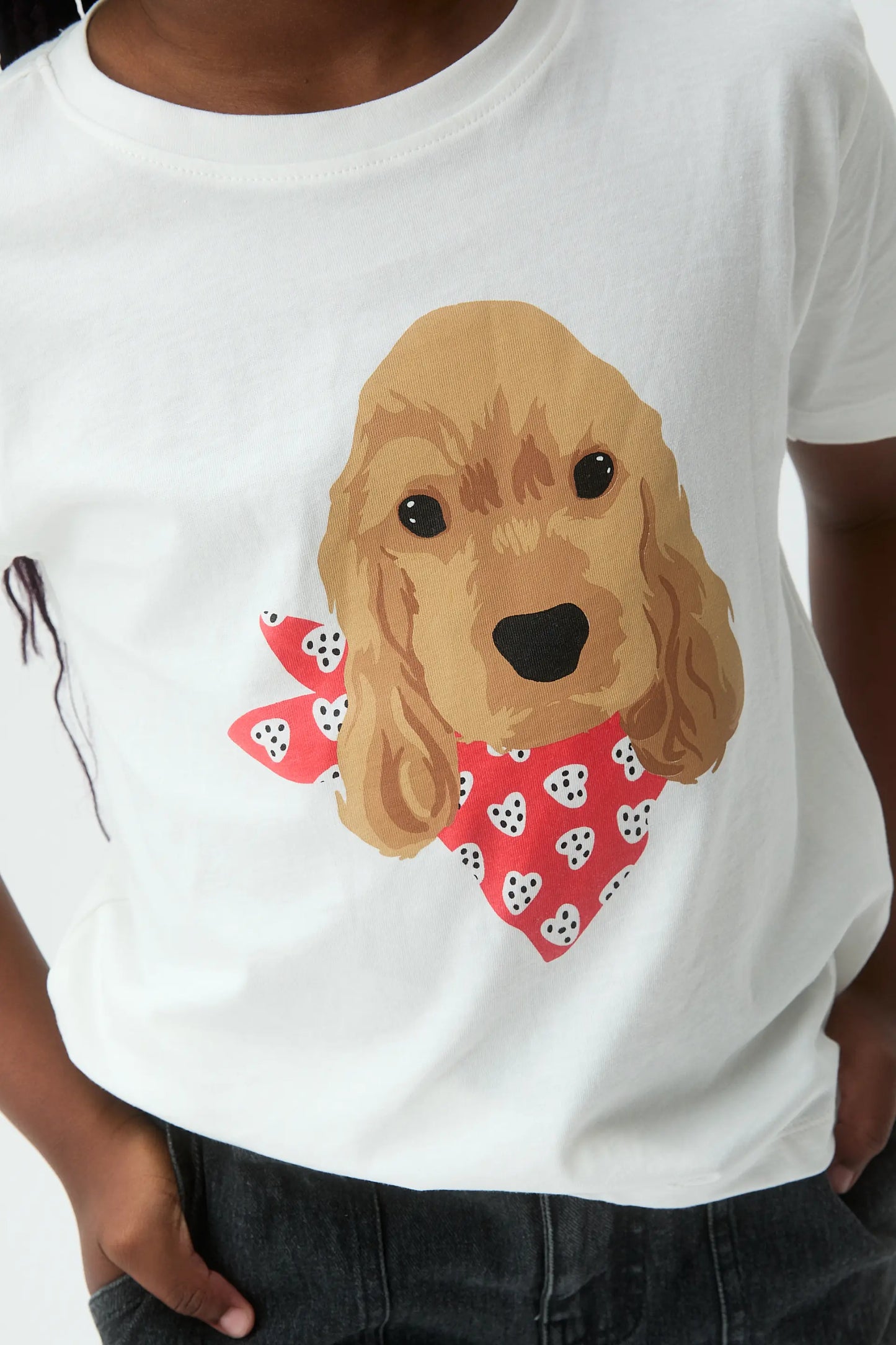 Camiseta de niña con estampado de perrito Coker