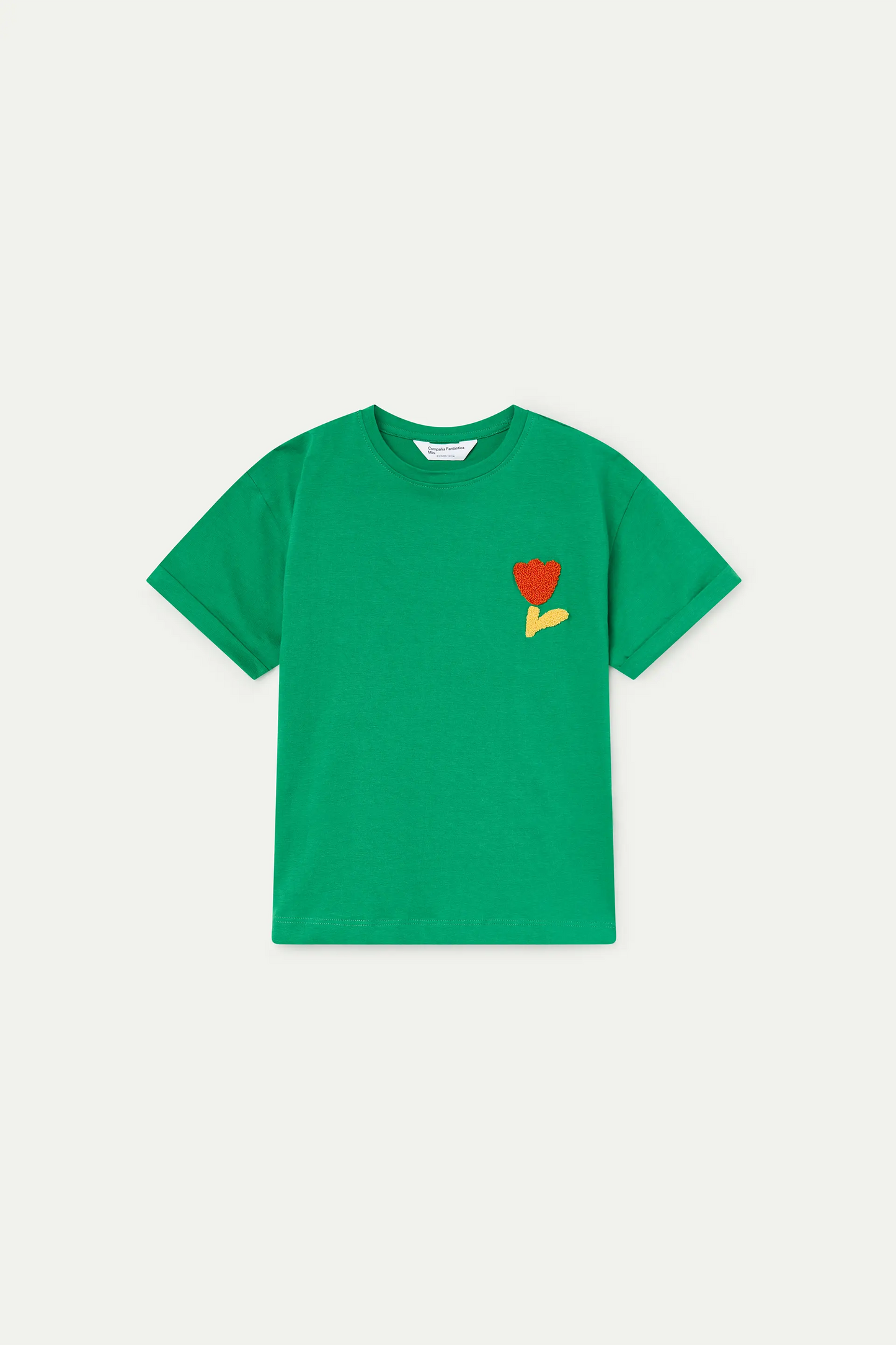 Girl's T-shirt with tulip embroidery