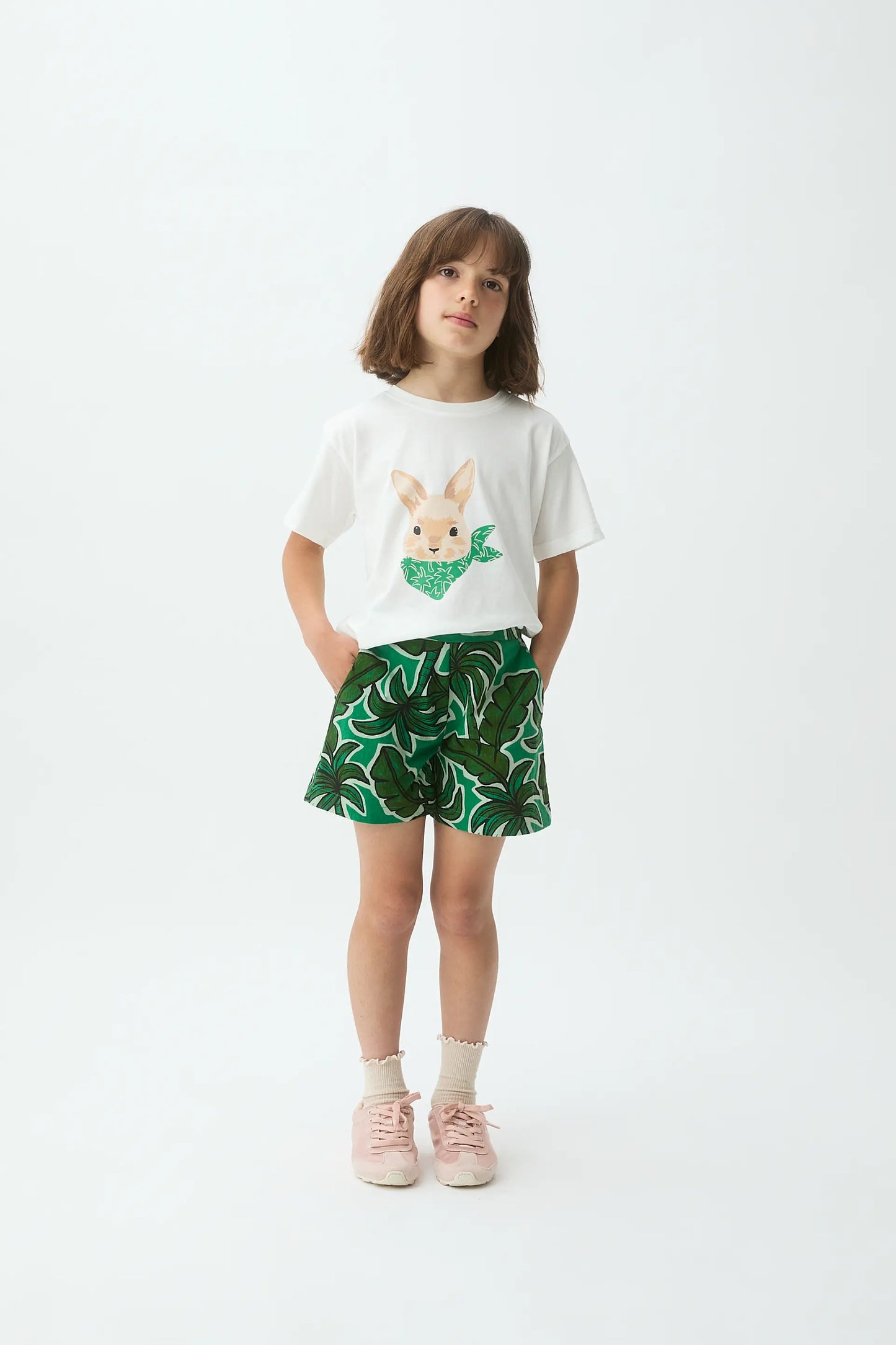 Camiseta de niña con estampado de Conejito