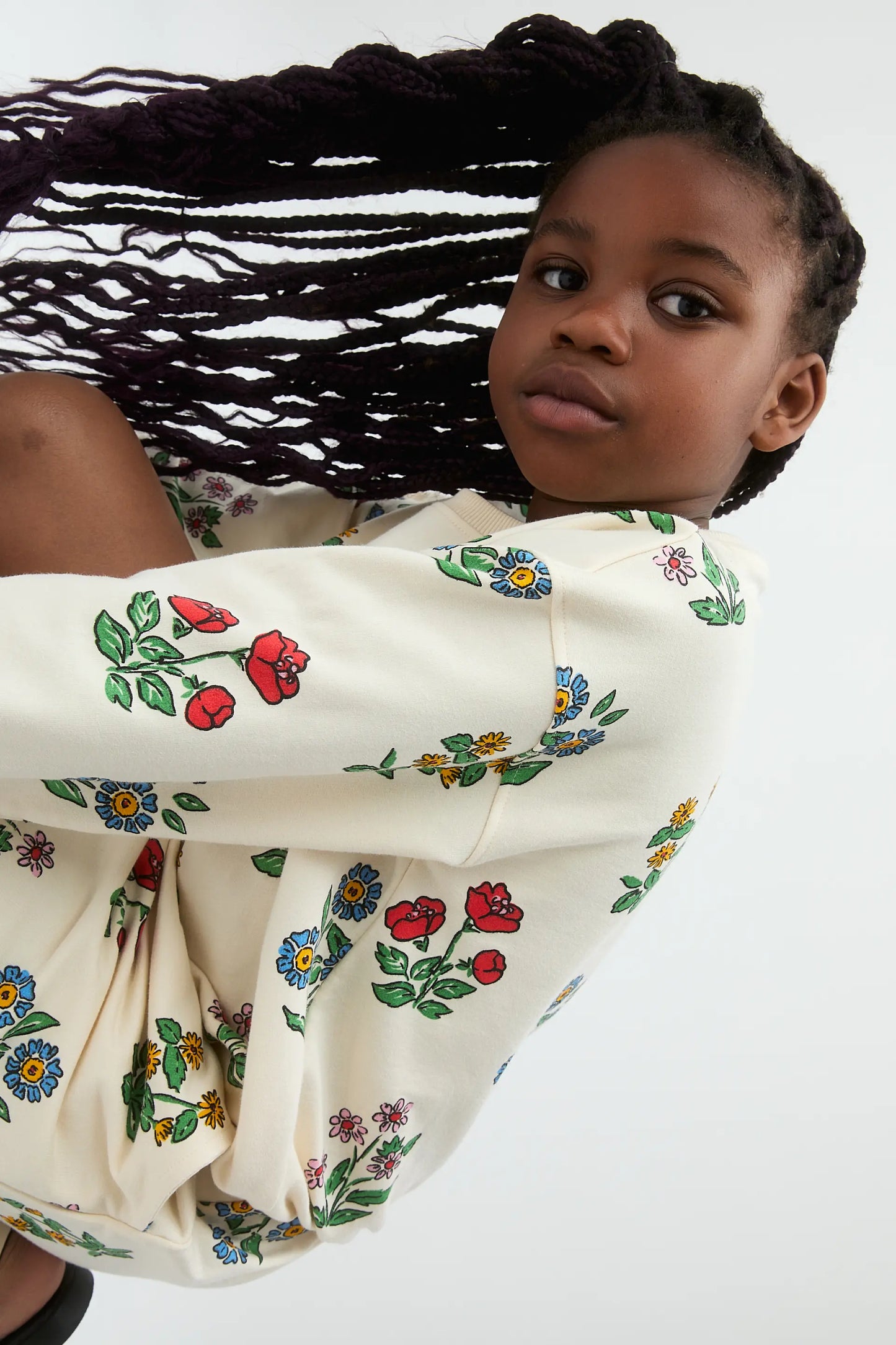 Gonna corta da bambina con stampa Gardener