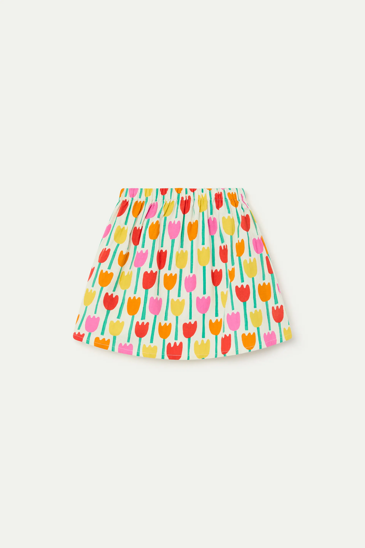 Gonna corta da bambina con stampa a tulipani