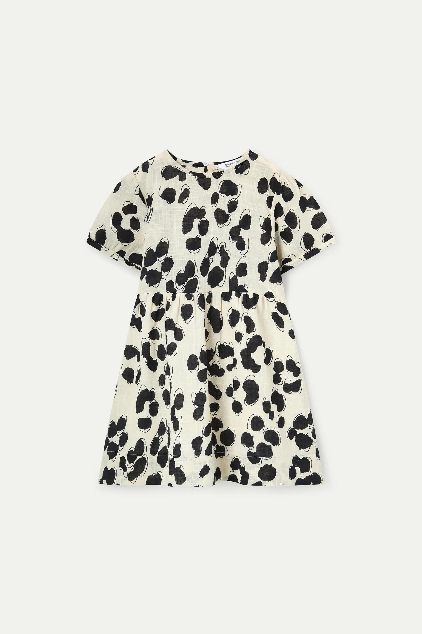 Vestido corto de niña con estampado Dalmatian