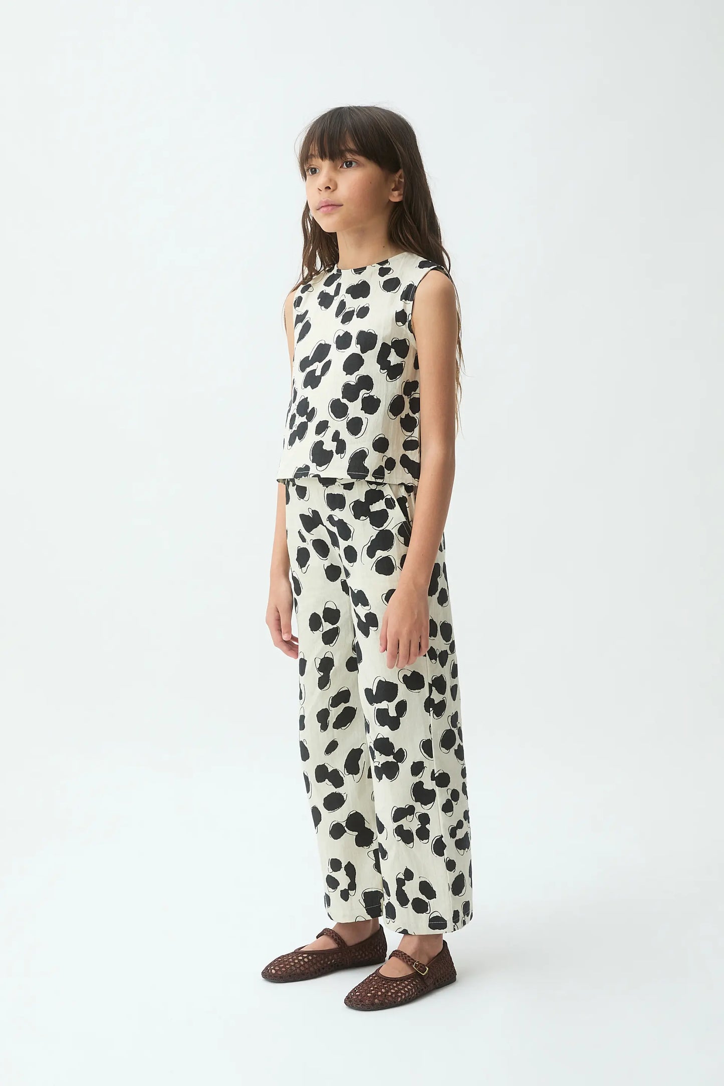 Top da bambina con stampa dalmata