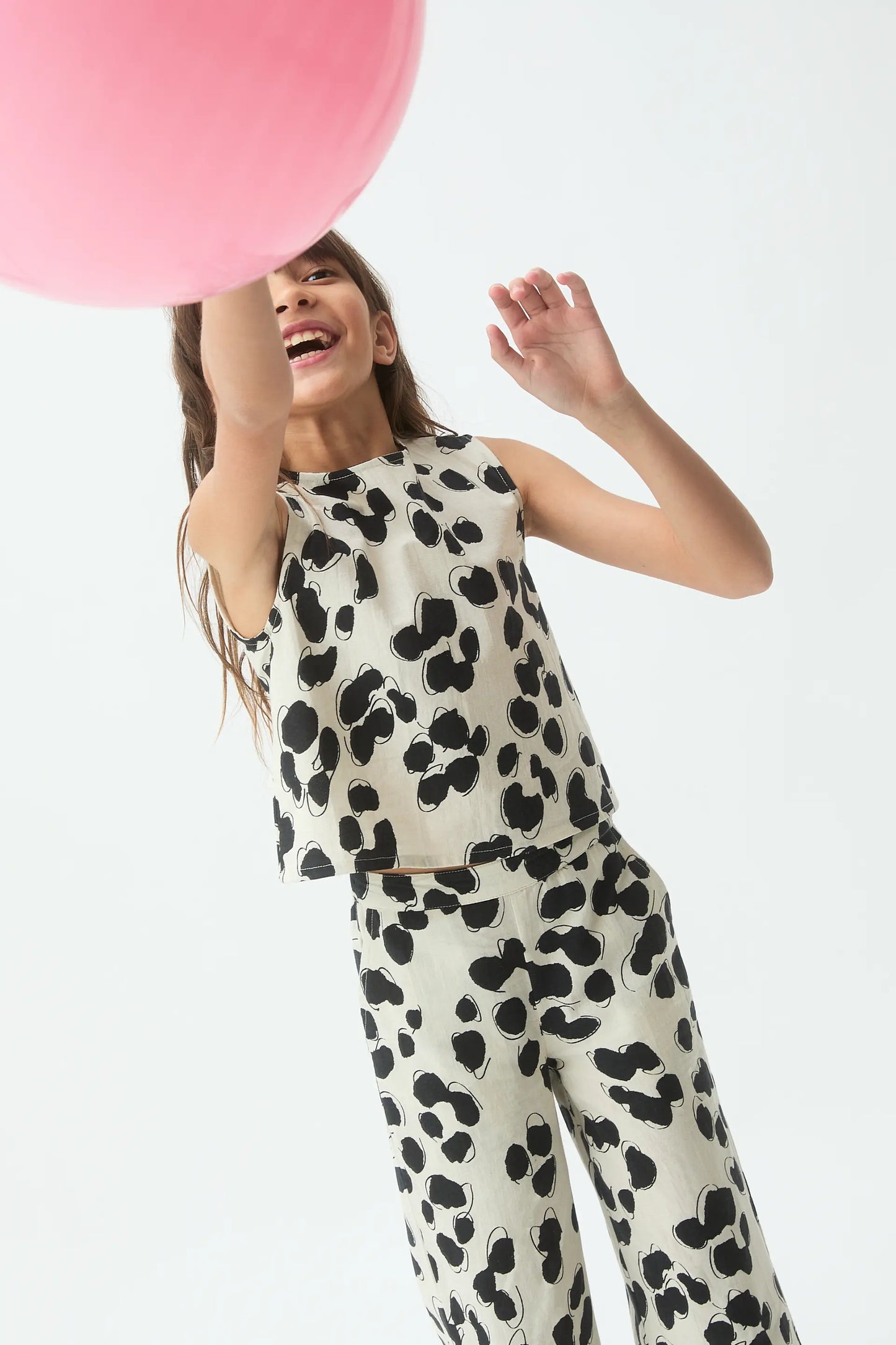 Top da bambina con stampa dalmata