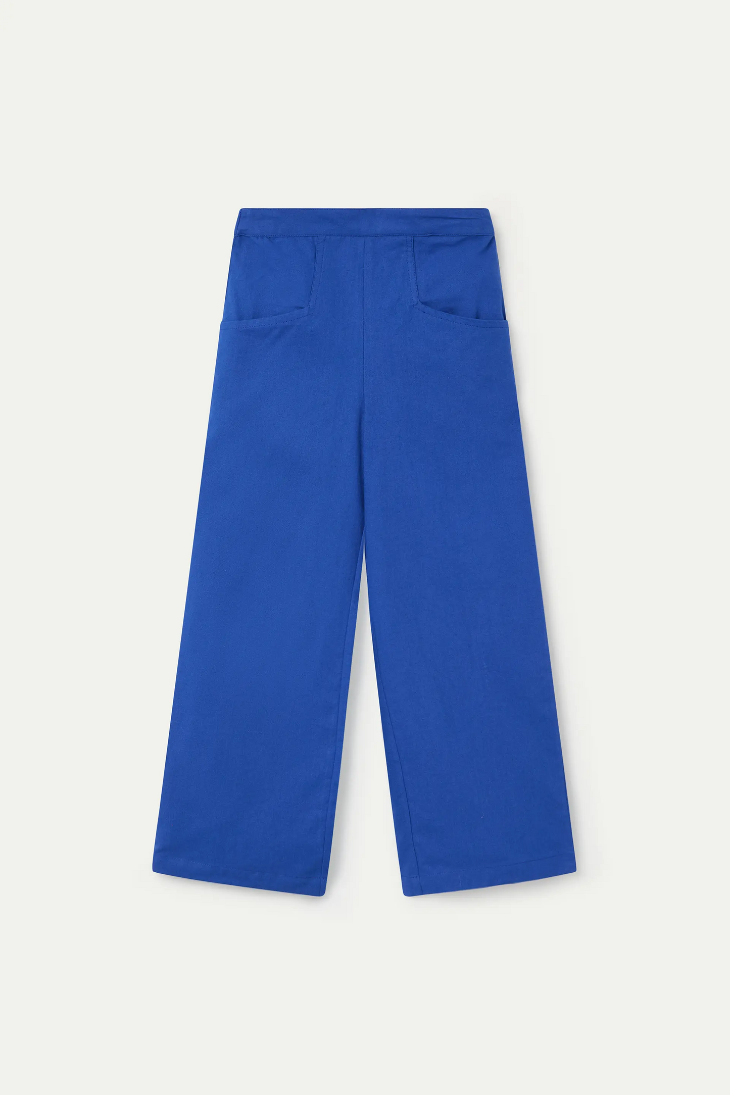 Girls' trousers, 100% cotton, blue