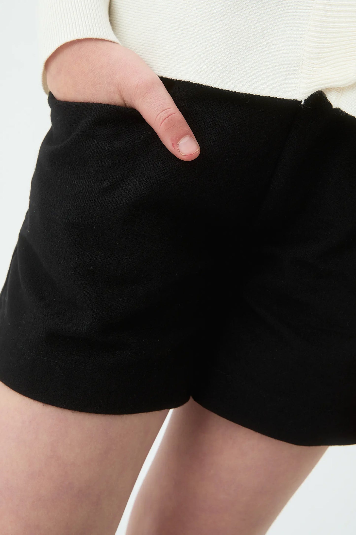Girls' shorts, 100% cotton, black