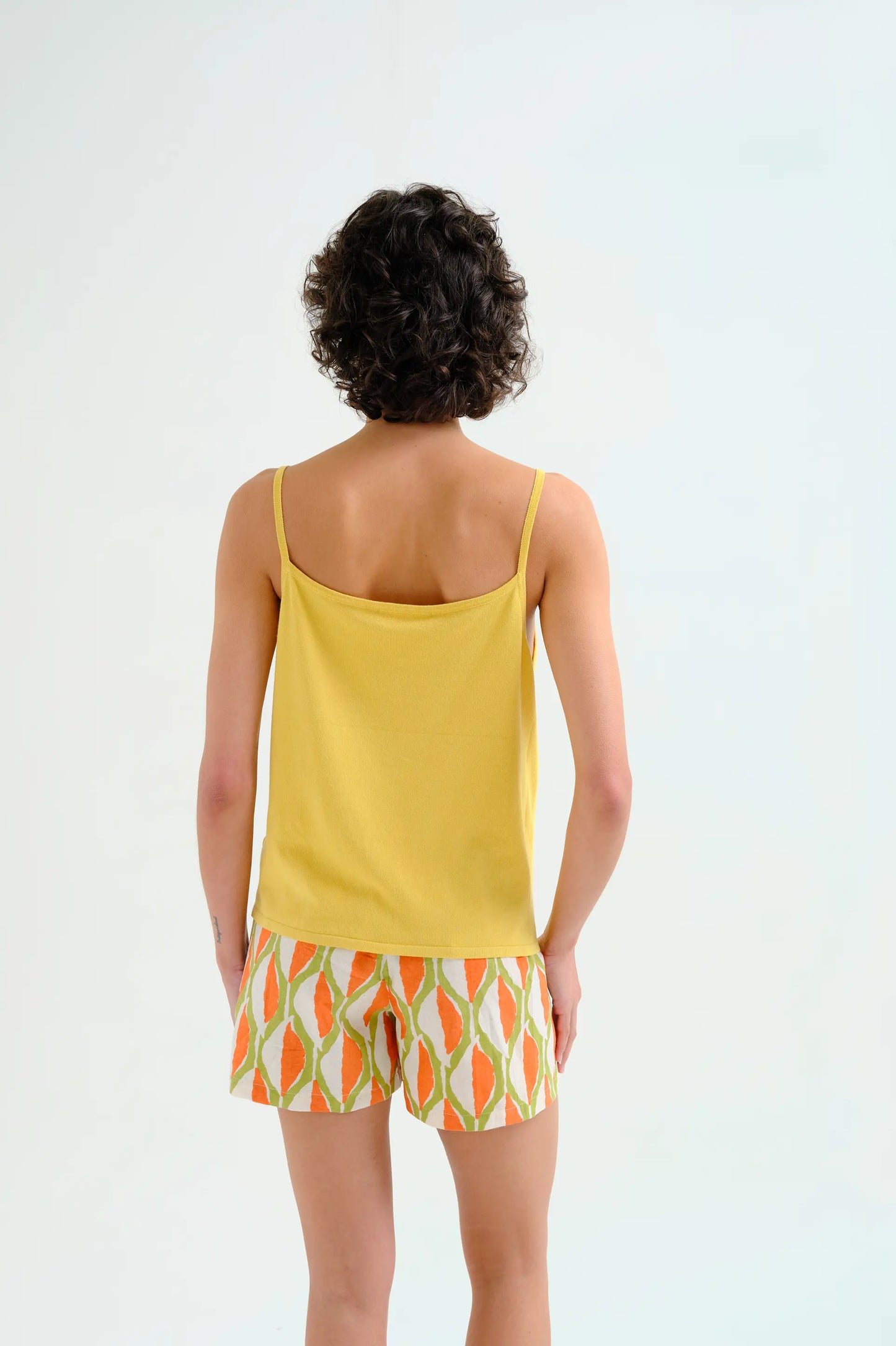 basic yellow tank top
