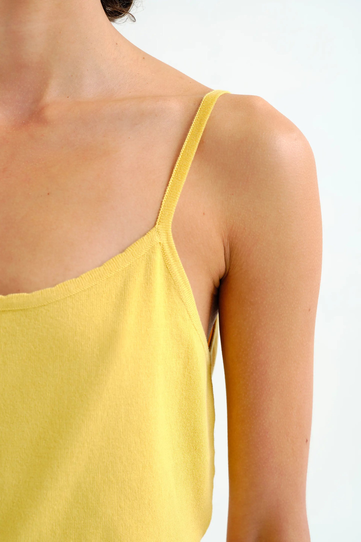 basic yellow tank top