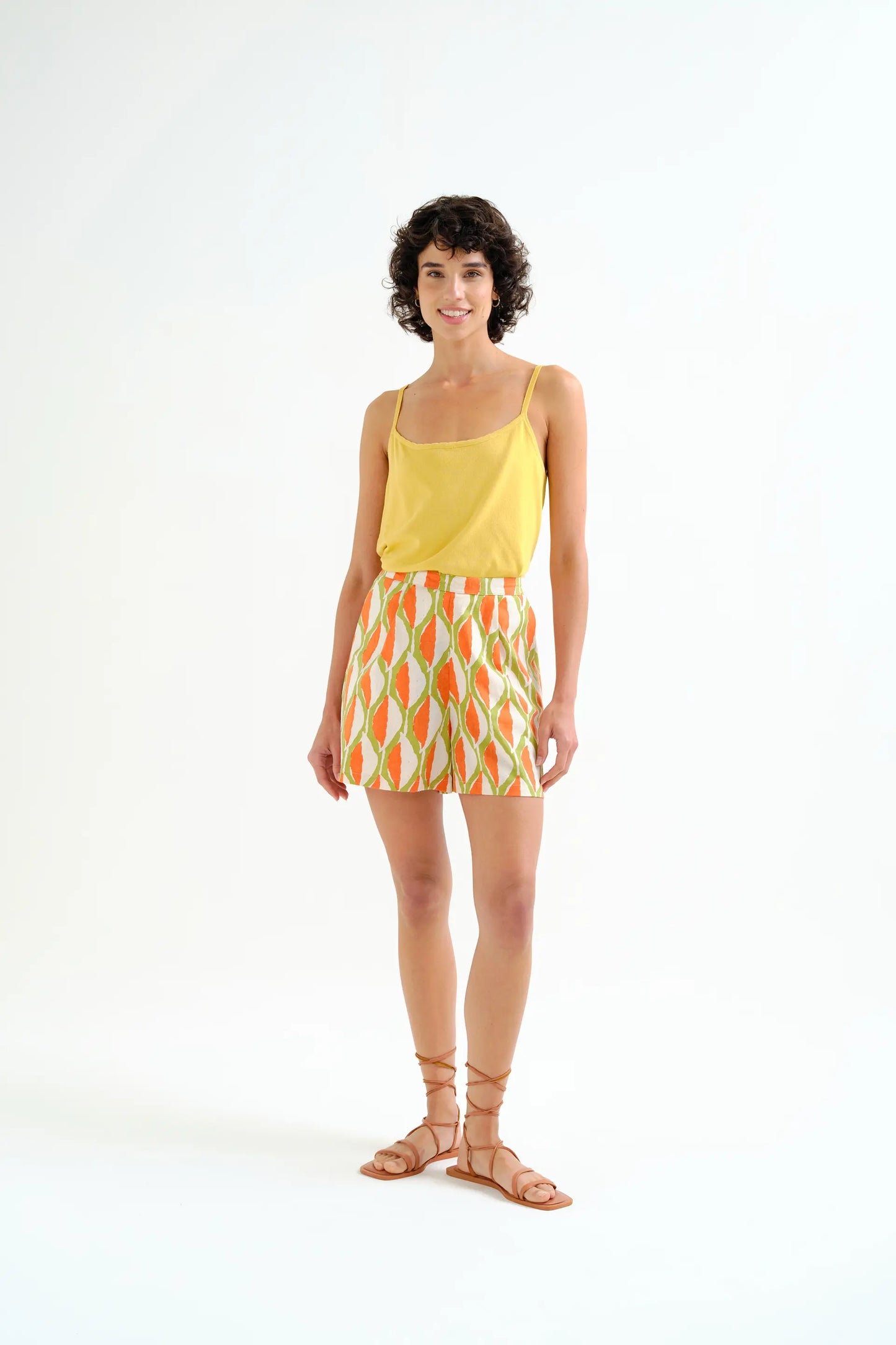 basic yellow tank top