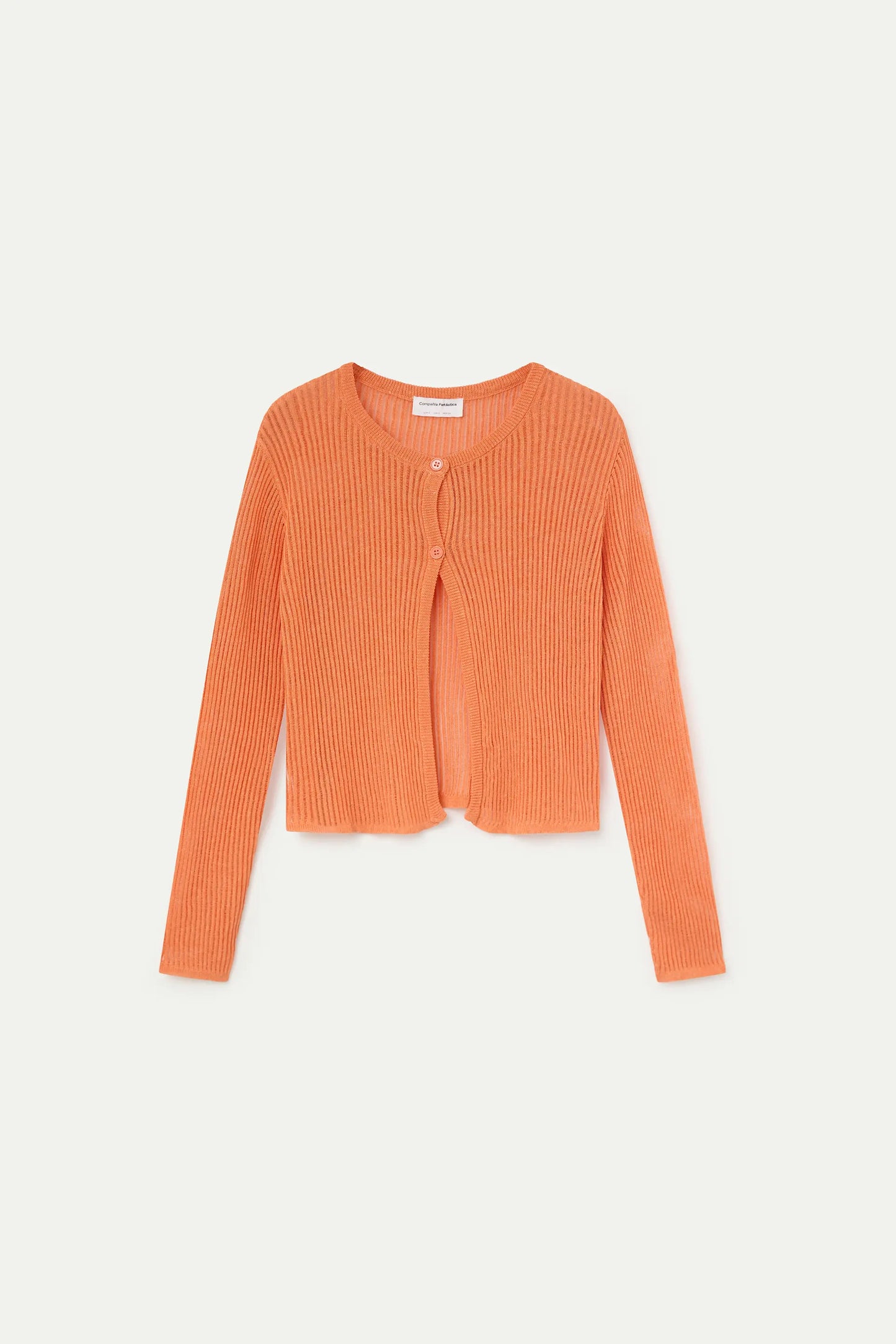 Cárdigan punto naranja