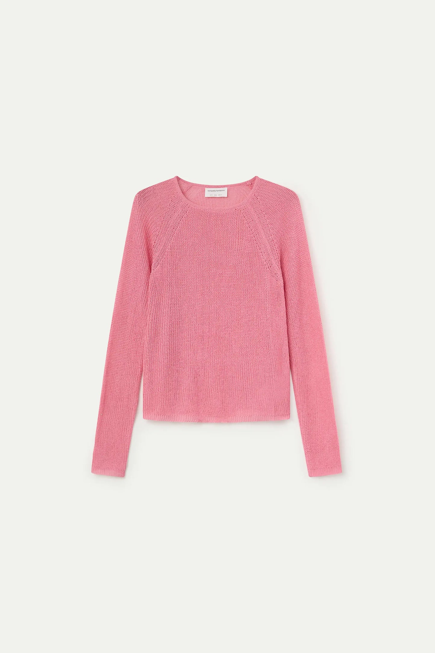 Jersey punto calado rosa