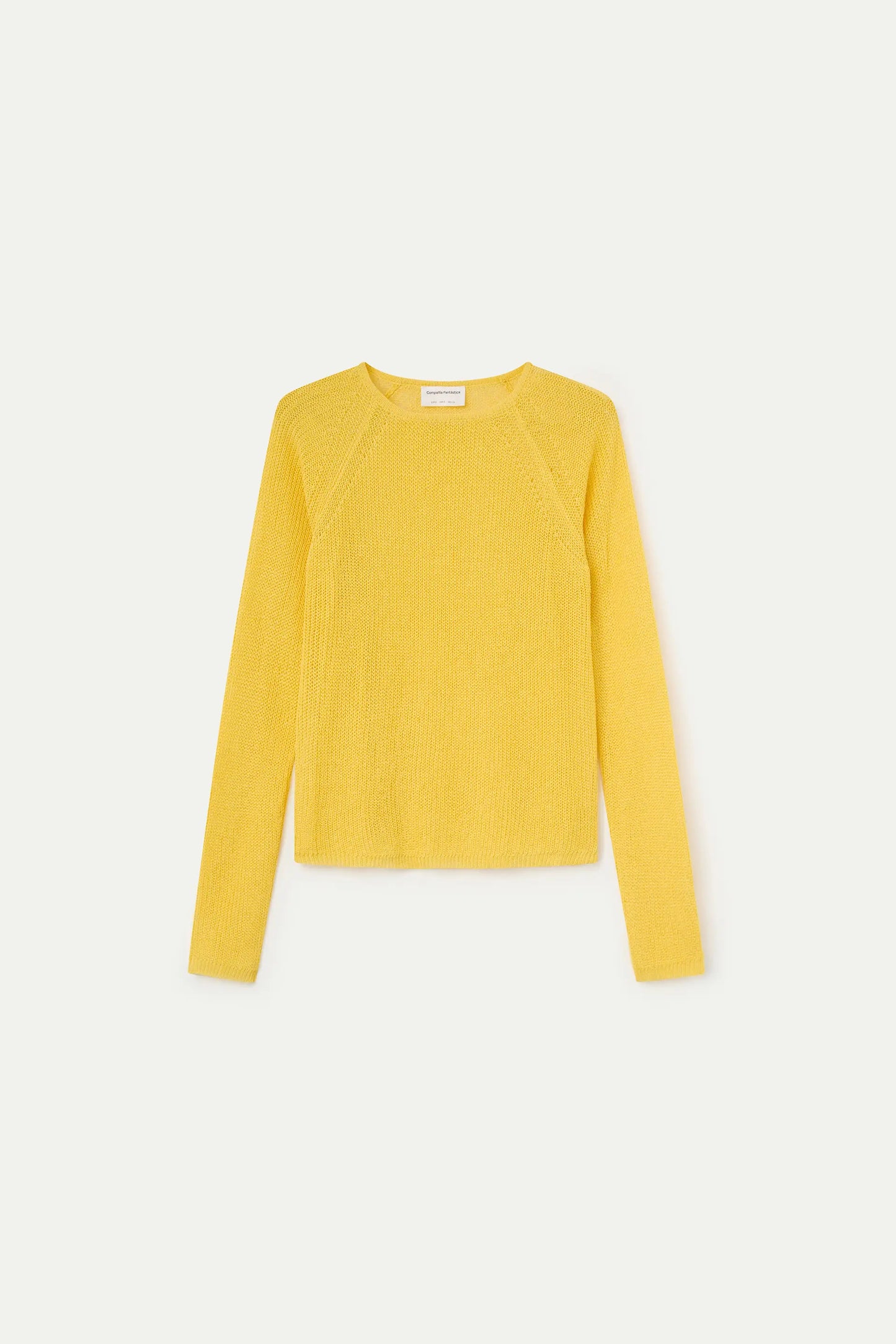 Maglia basica gialla in maglia rasata