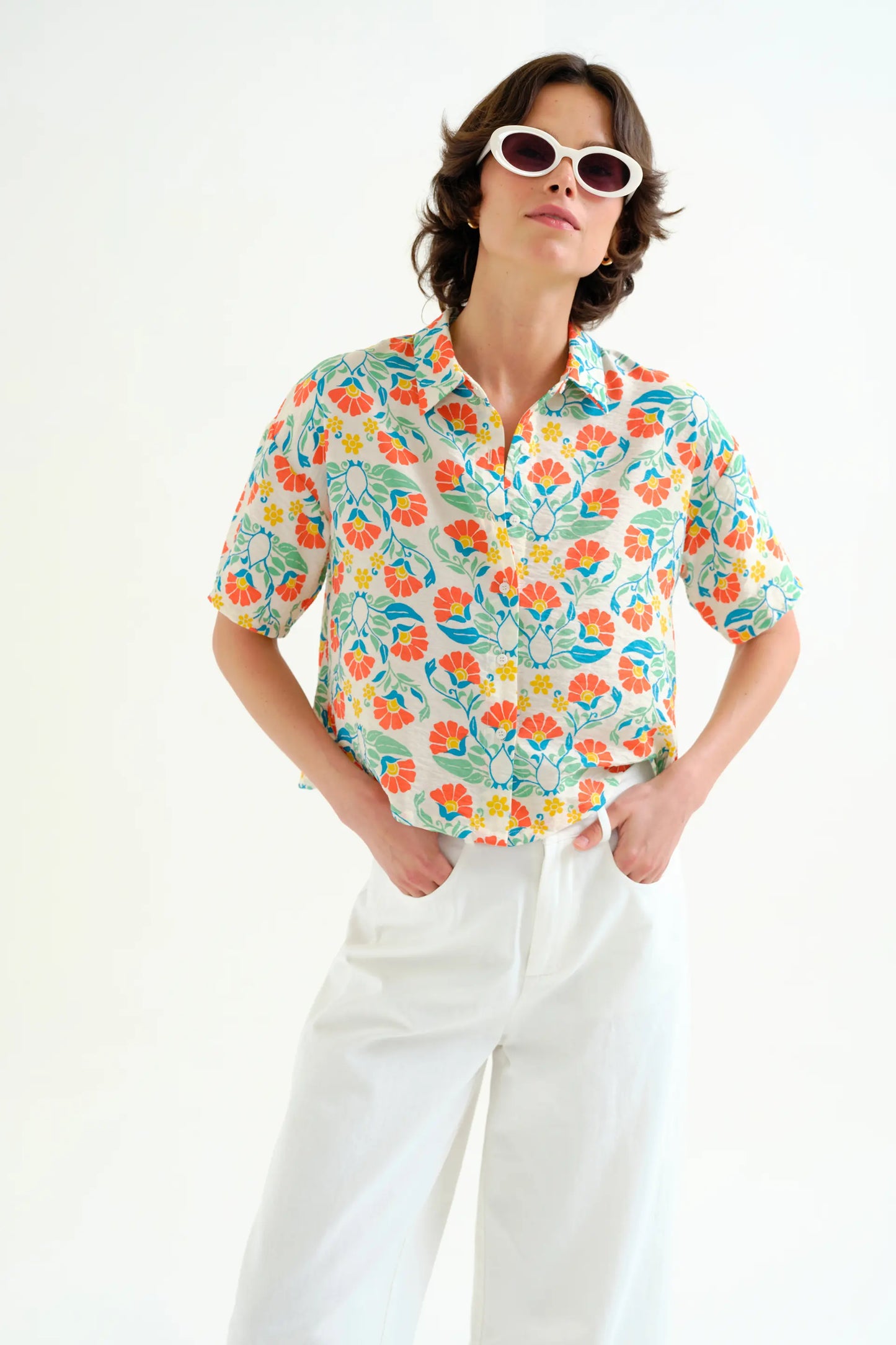 Piccola camicia con stampa Royal