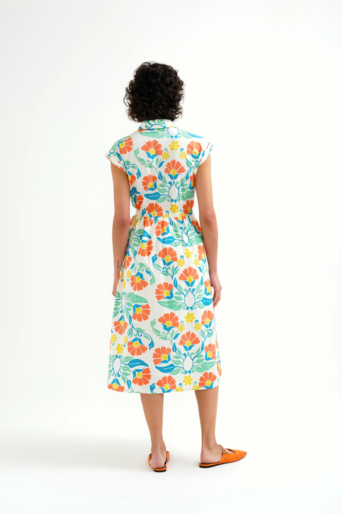 Vestido midi con estampado Big Royal