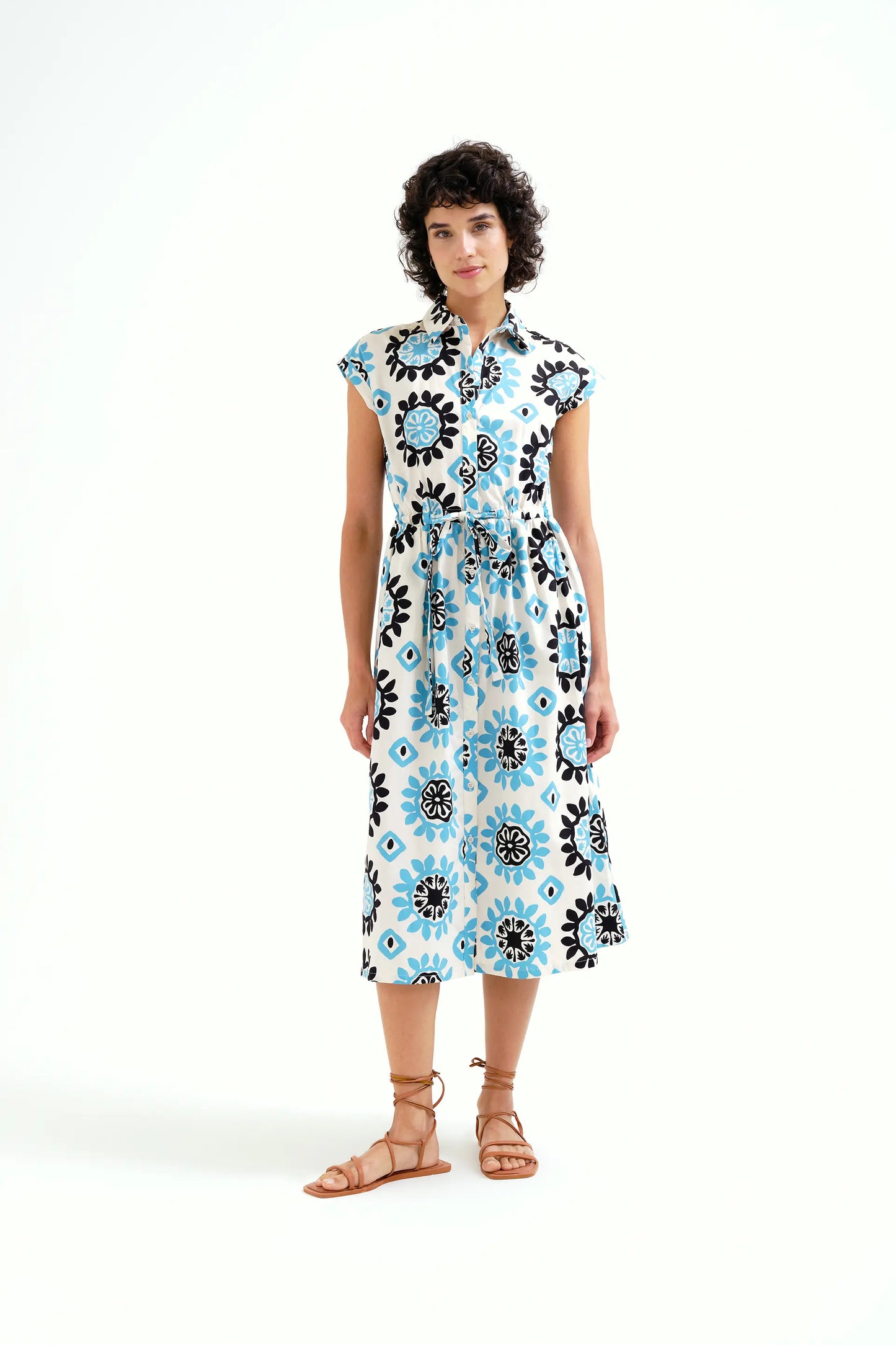 Vestido midi con estampado Waterfall