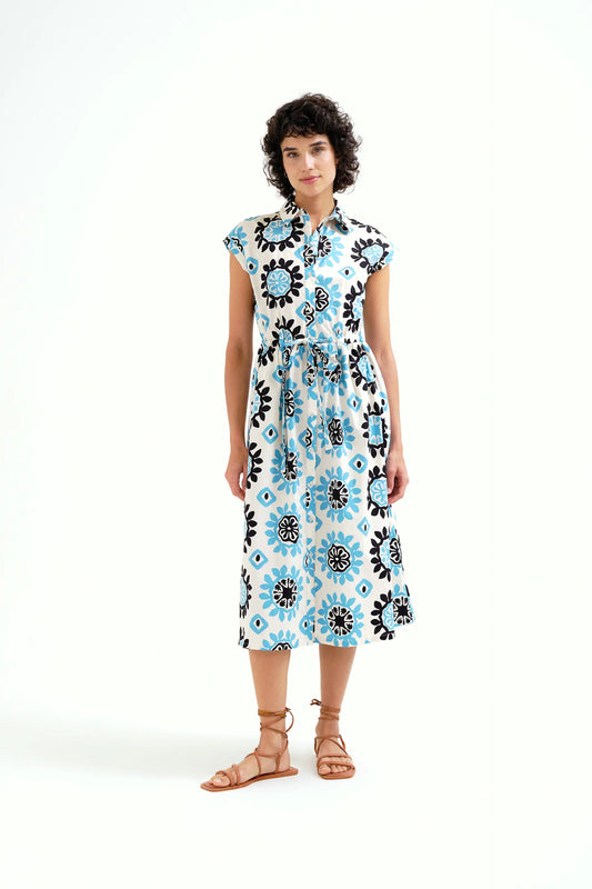 Vestido midi con estampado Waterfall