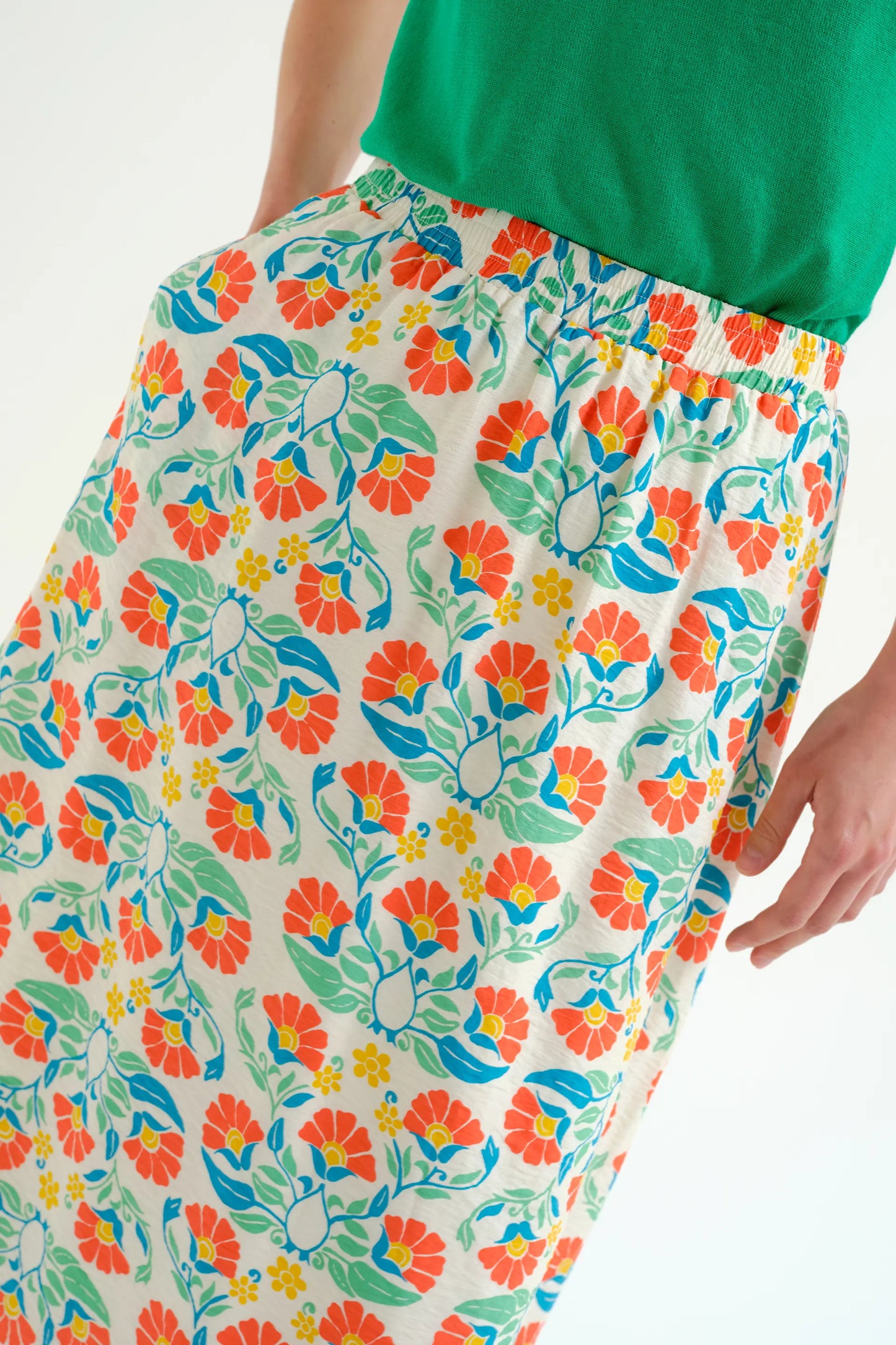 Long skirt with Small Royal print