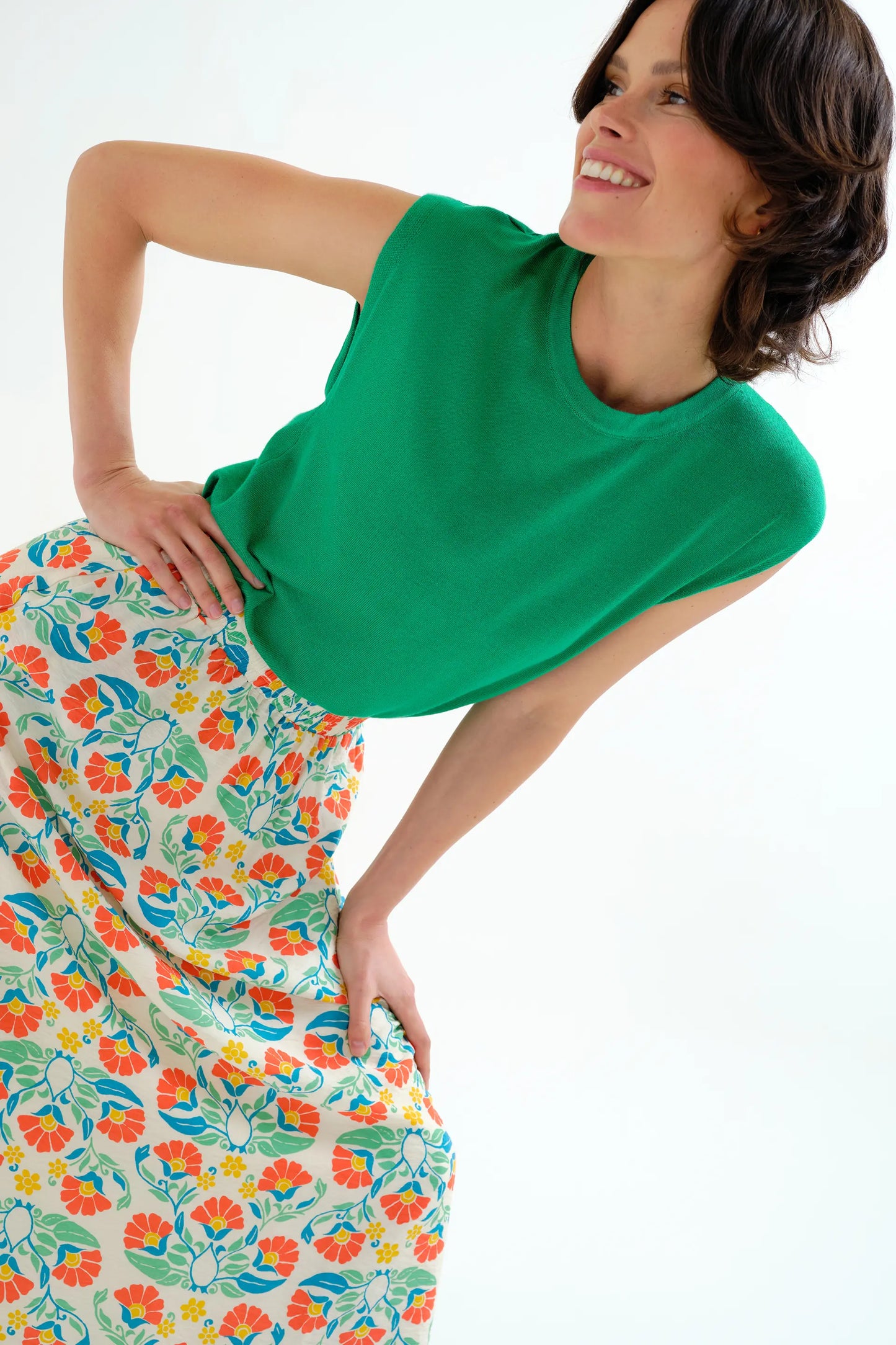 Long skirt with Small Royal print