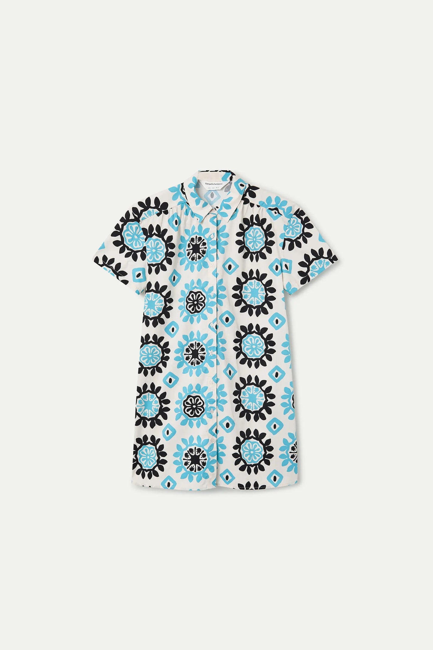 Short dress with Waterfall print