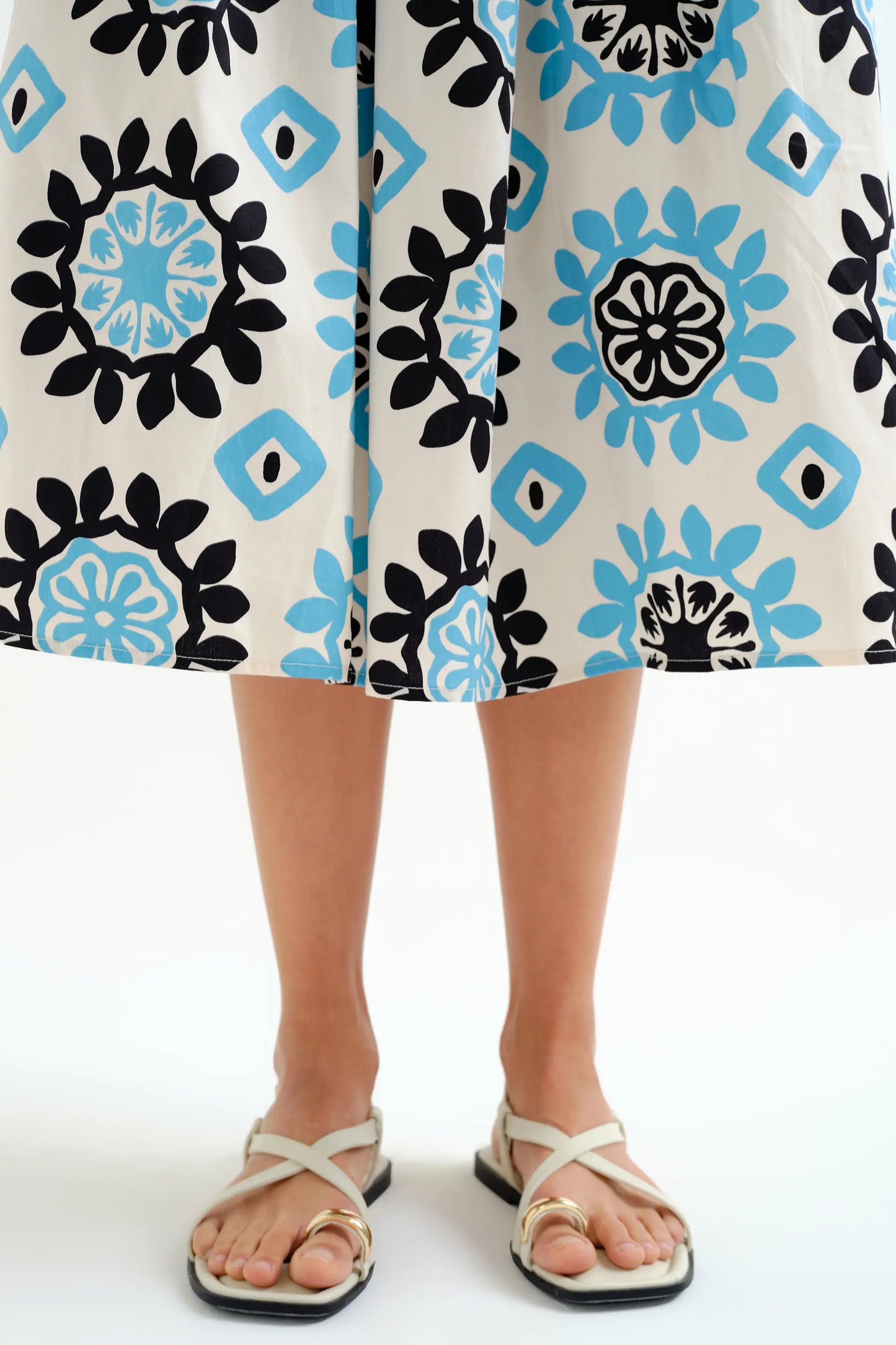 Falda midi con estampado Waterfall