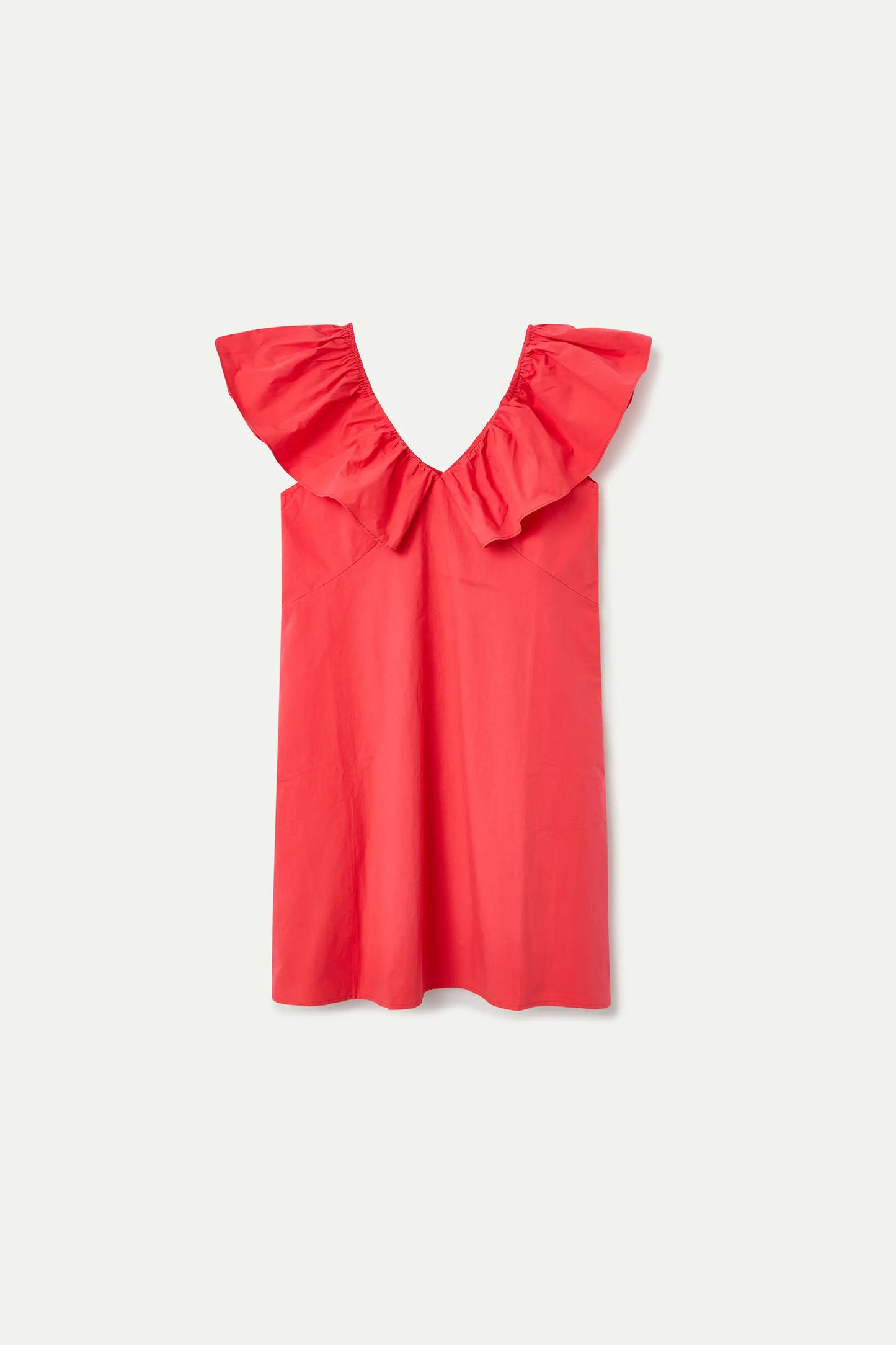 Vestido corto rojo 100% algodón