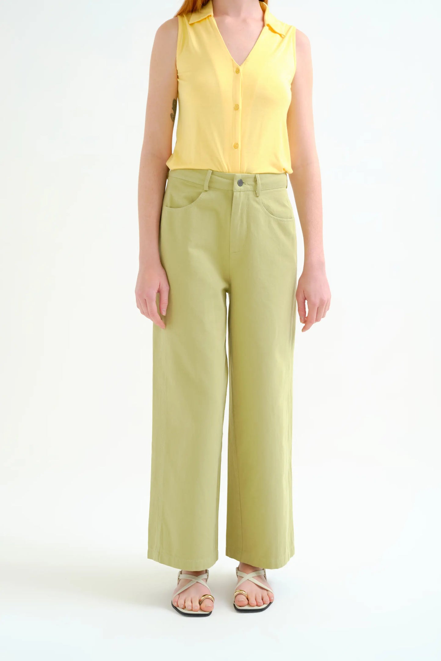 Pantaloni verdi, 100% cotone