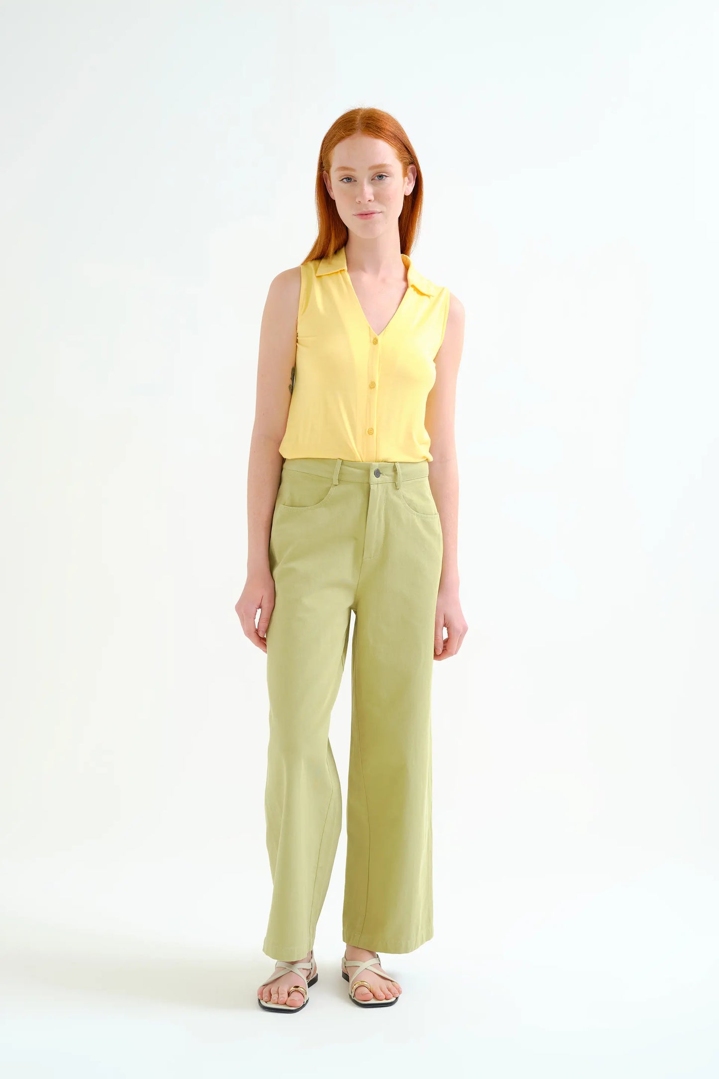 Pantaloni verdi, 100% cotone