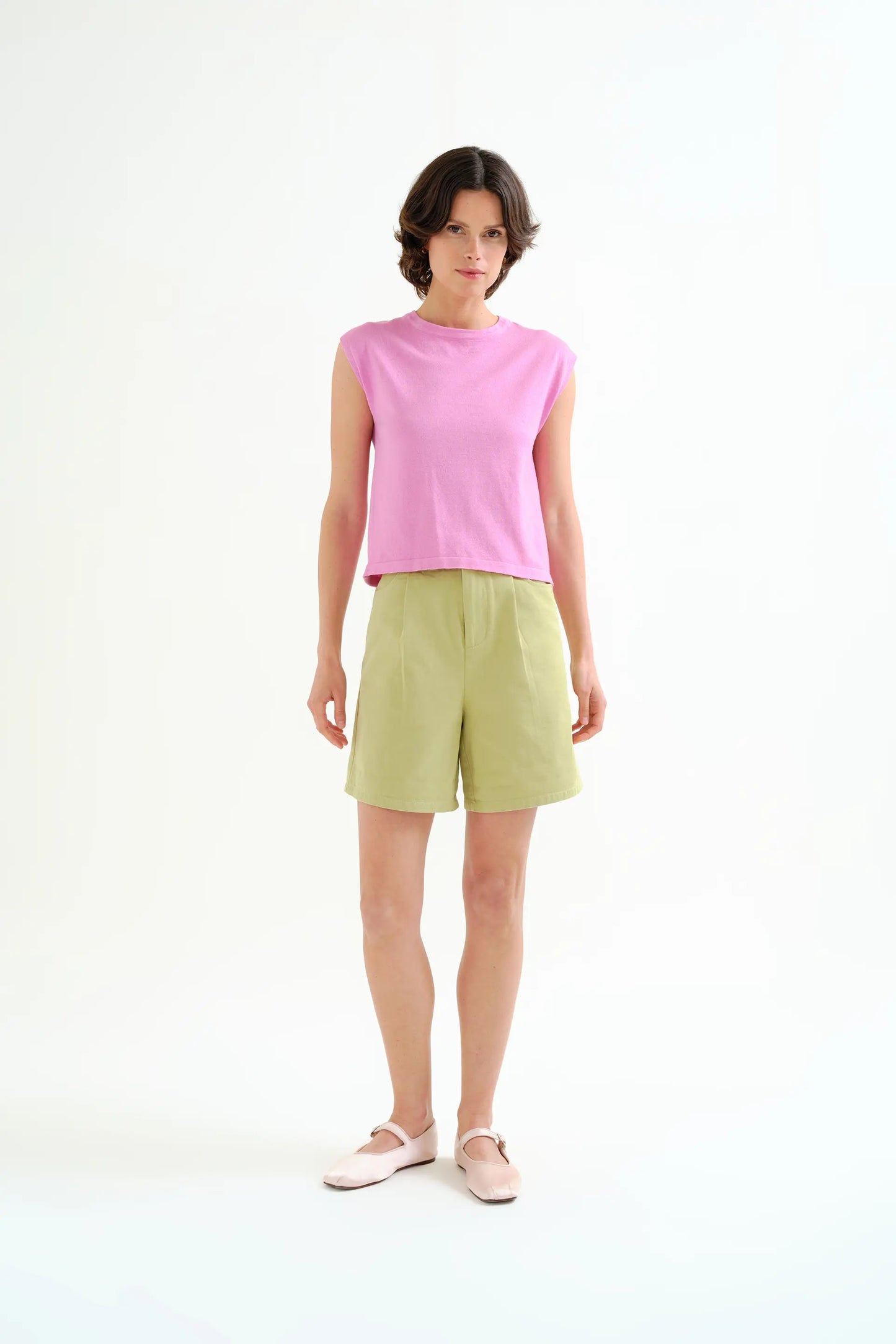 Pantaloncini verdi, 100% cotone