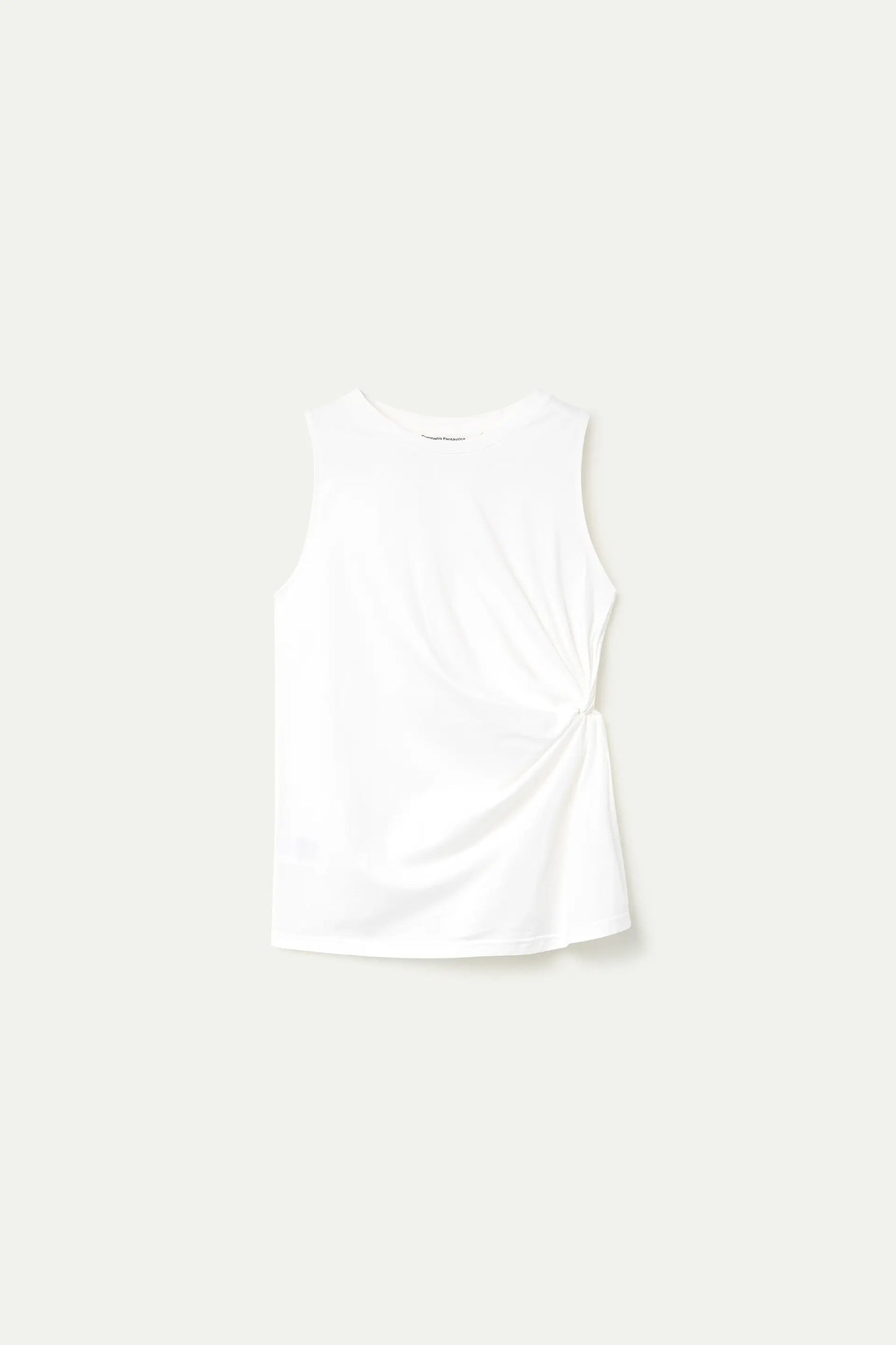 100% cotton white shirt with draped detail