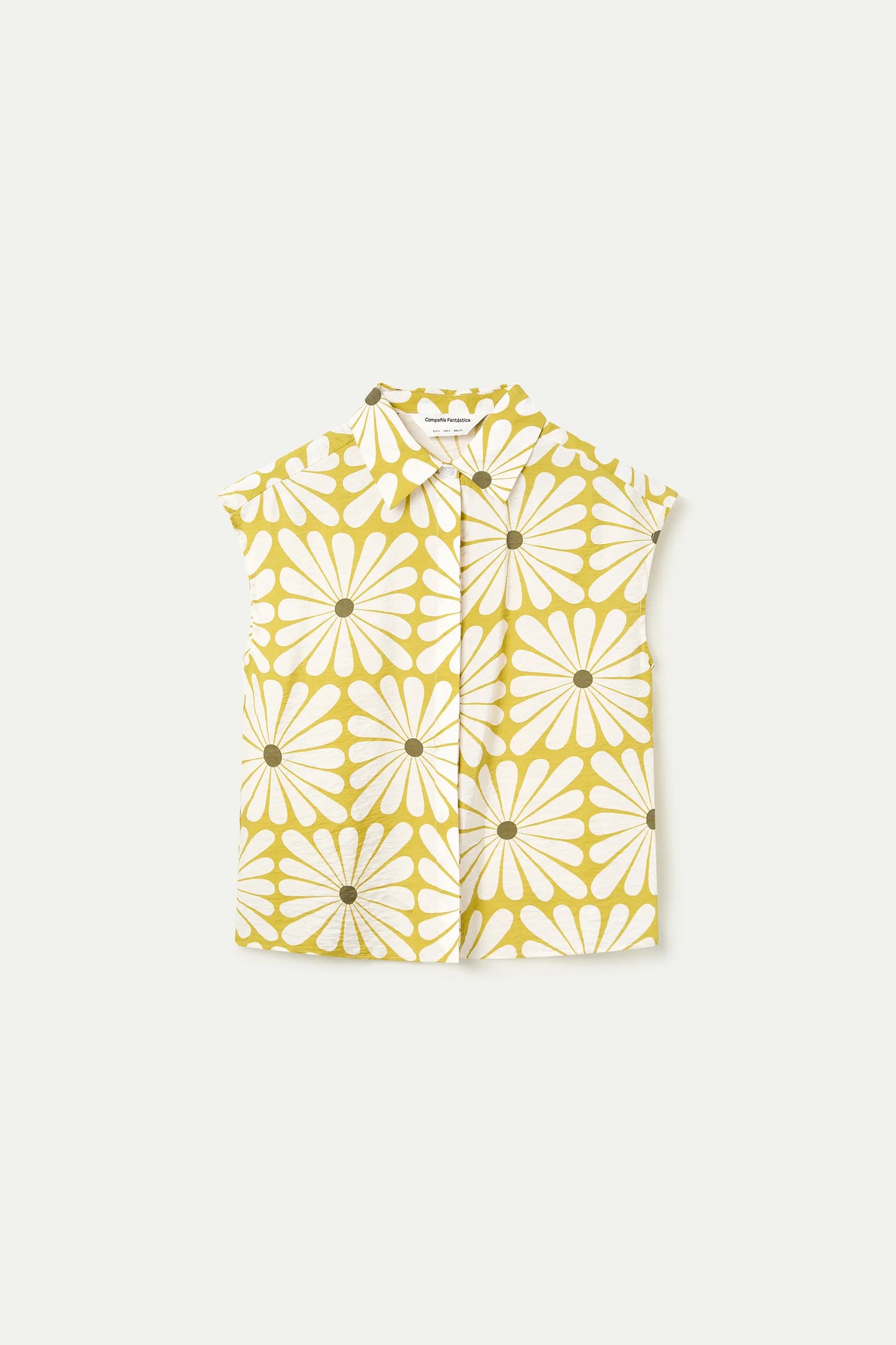 Camicia con stampa Olive Flower