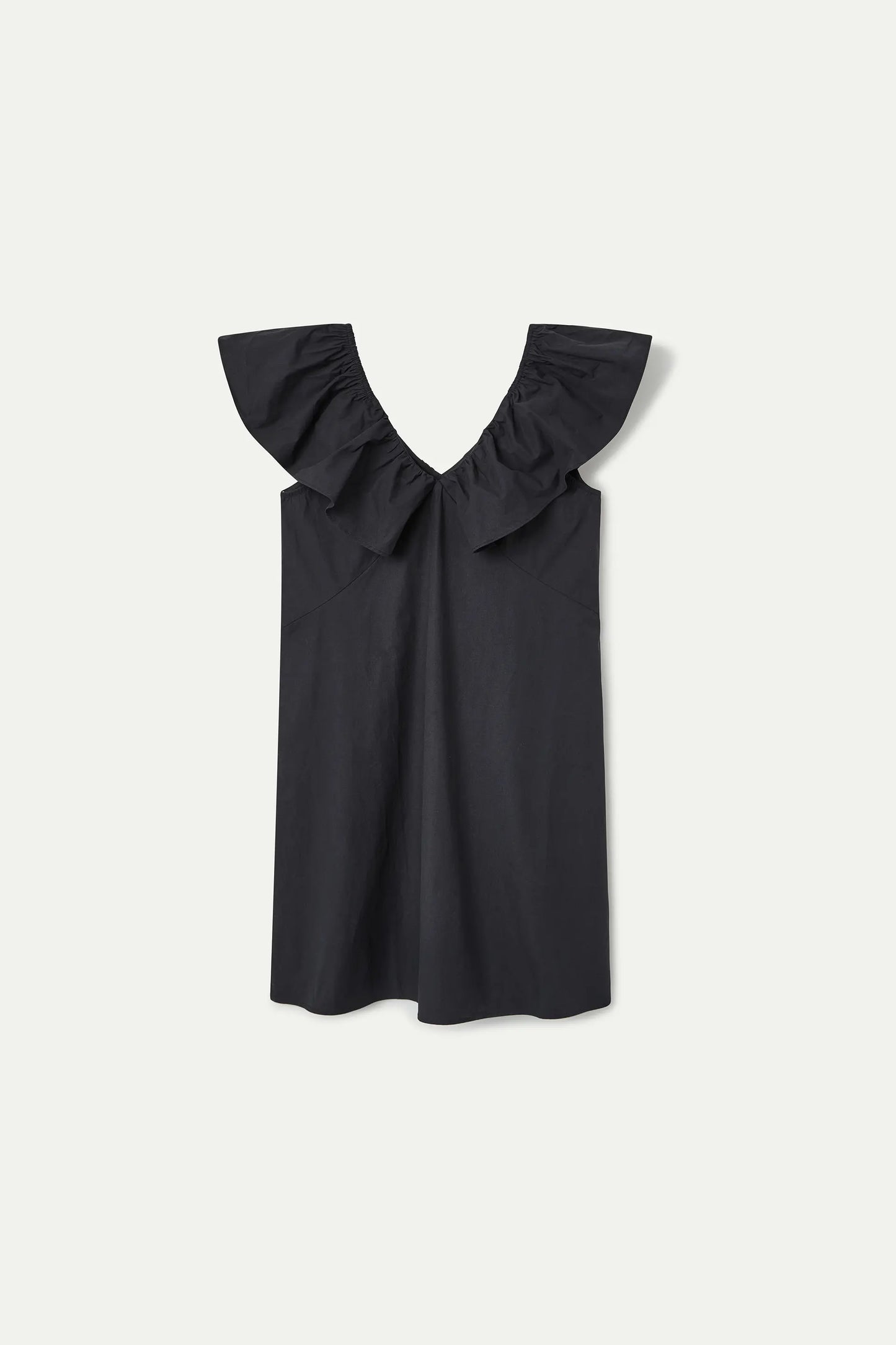 Short black dress, 100% cotton