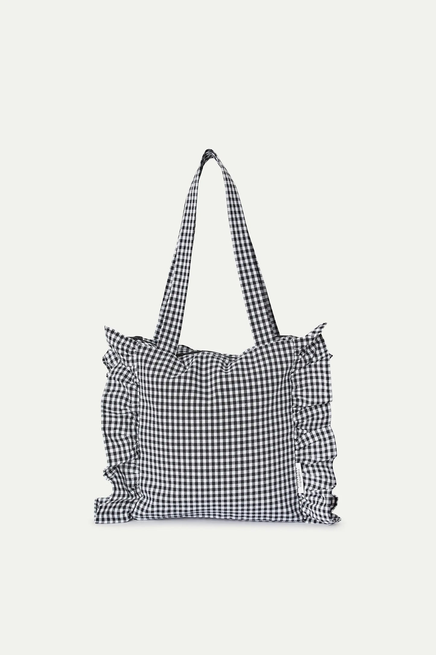 Borsa a quadretti neri