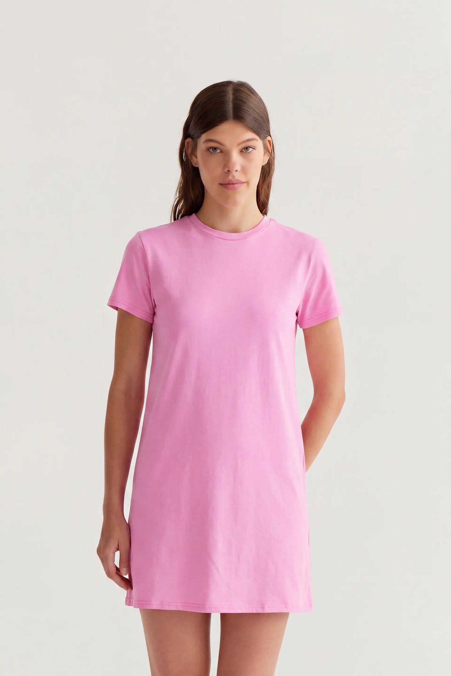 Pink 100% cotton short dress