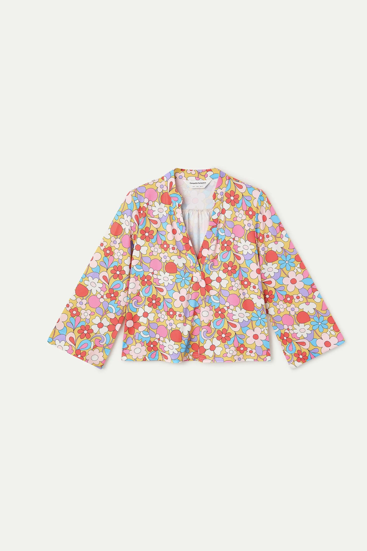 Top playero con estampado Bloom