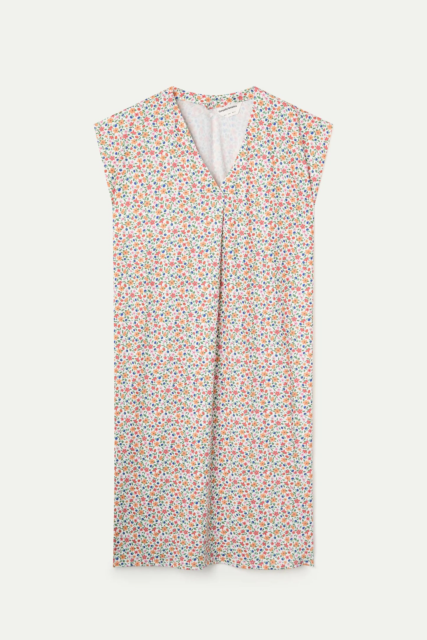 Long Kaftan with Lily Small Print