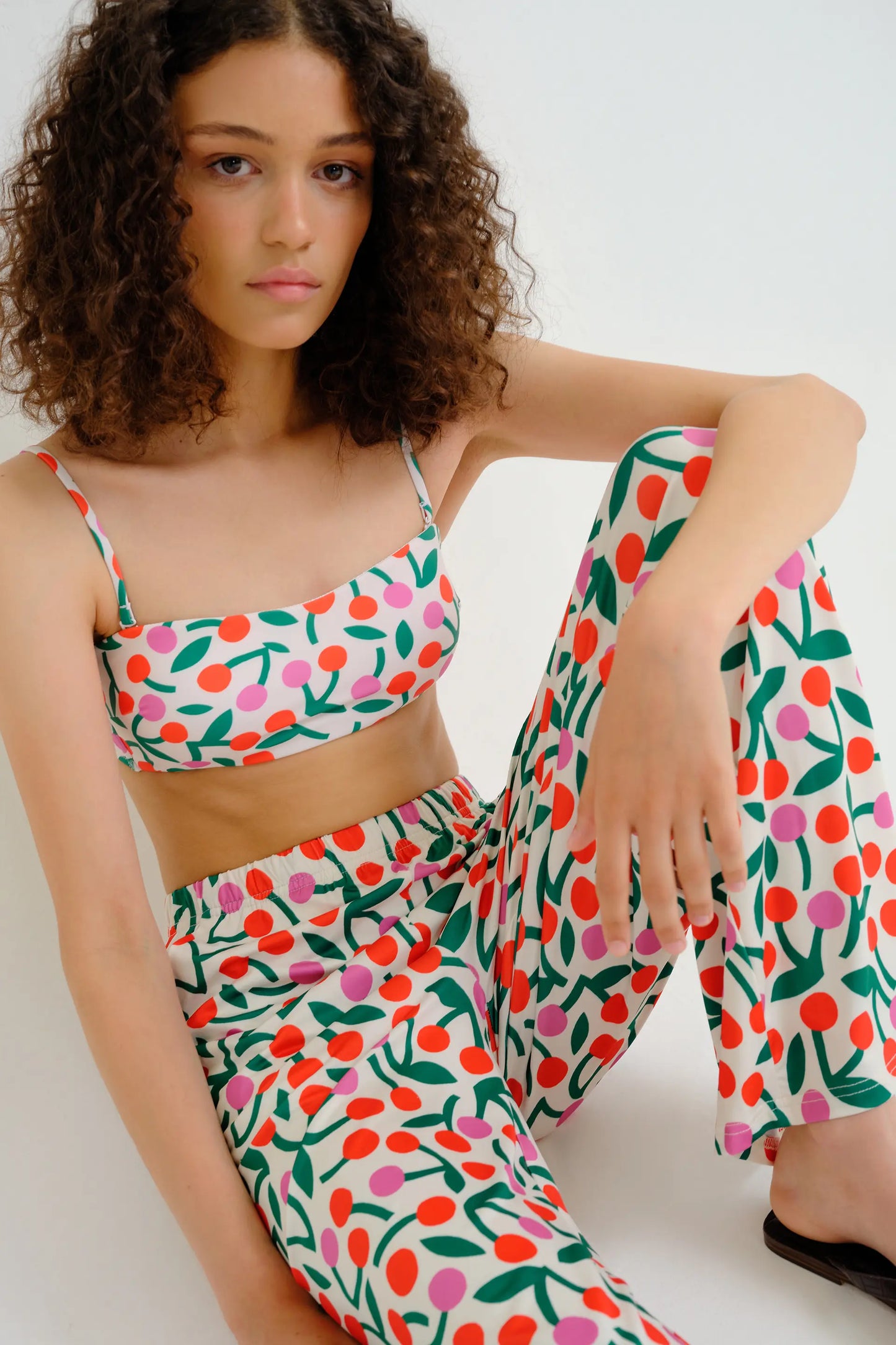 Pantaloni stampati bordeaux