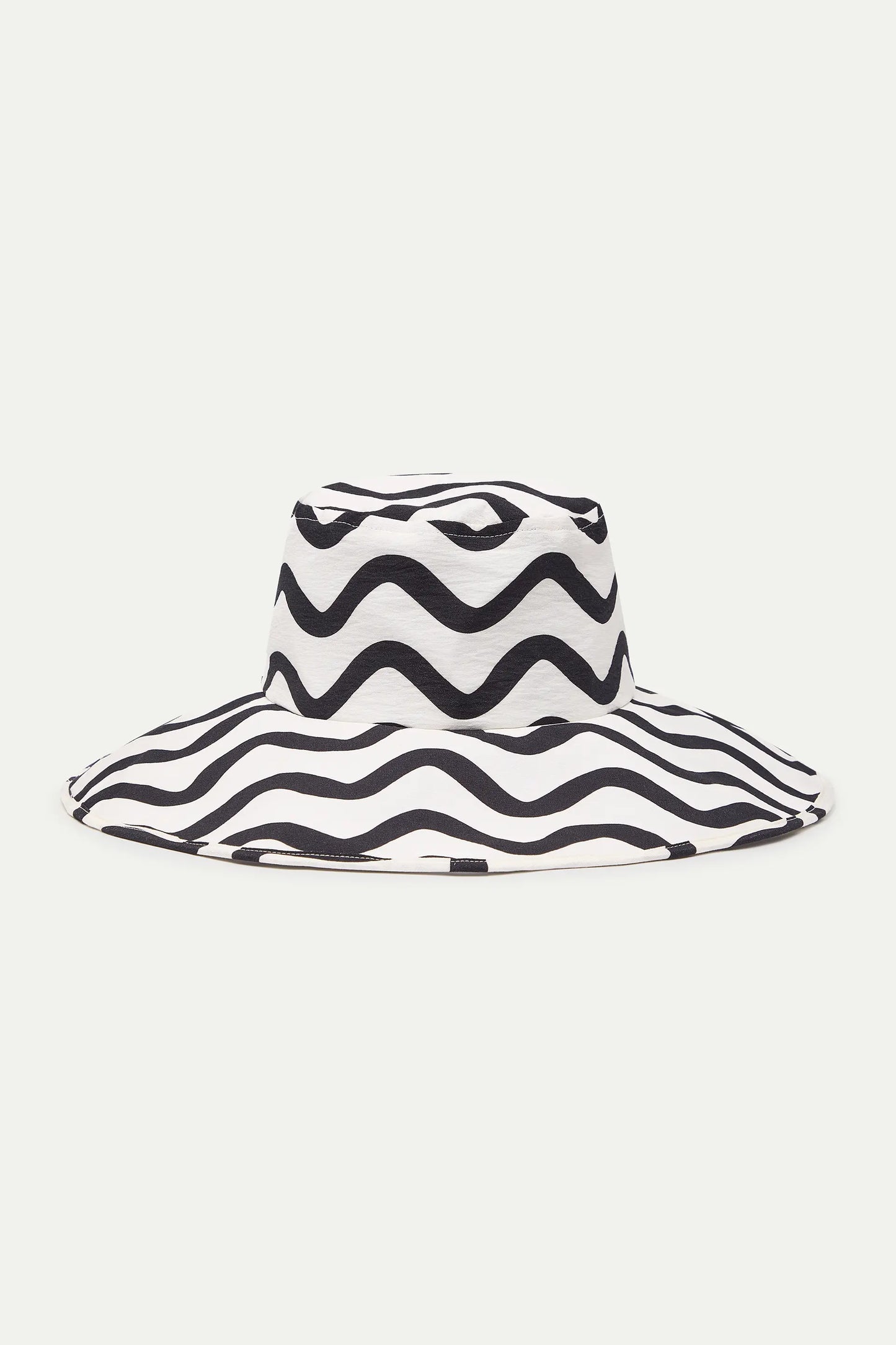 Sombrero con estampado Wave Black & White