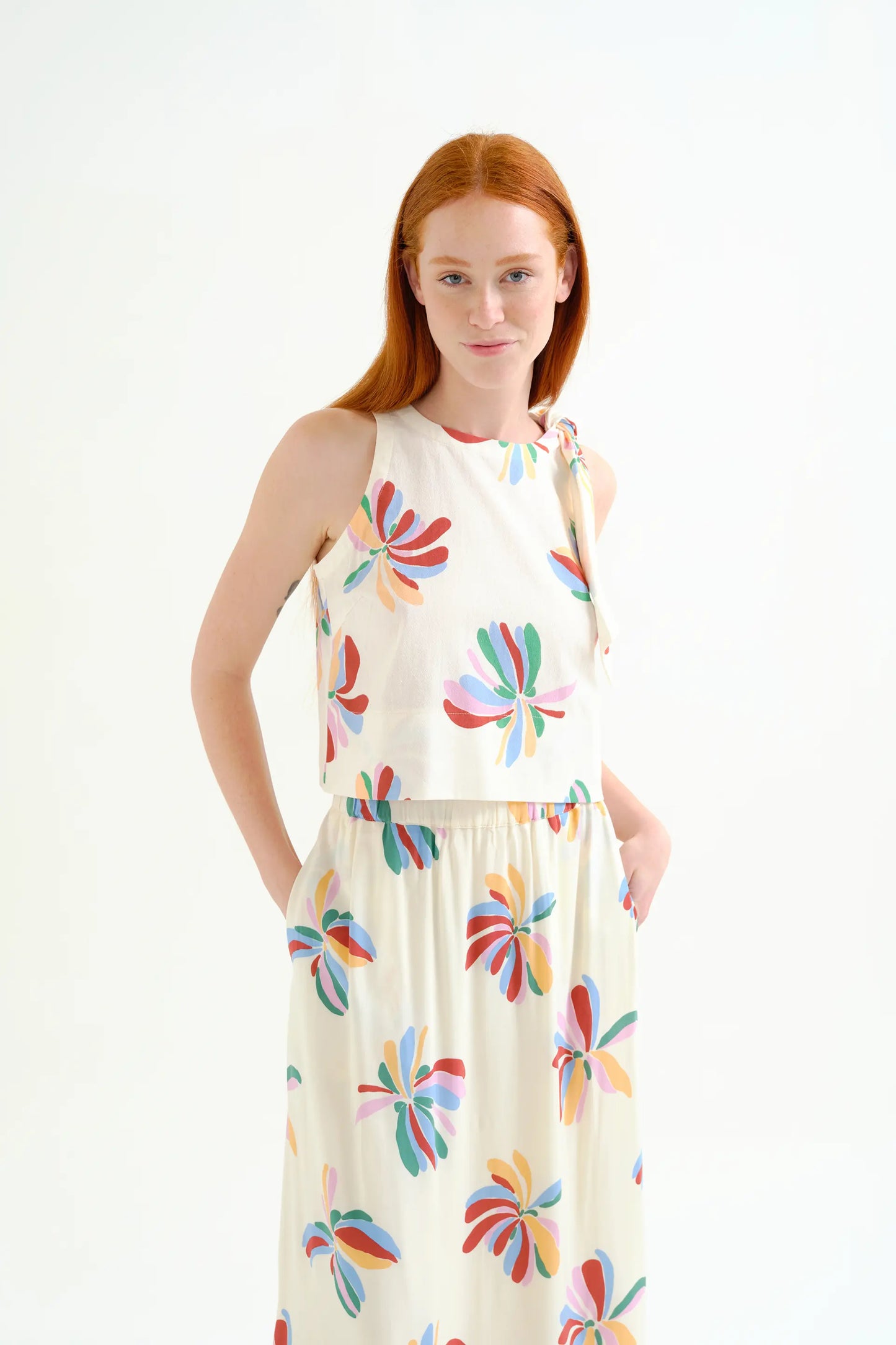 Mornarda print top