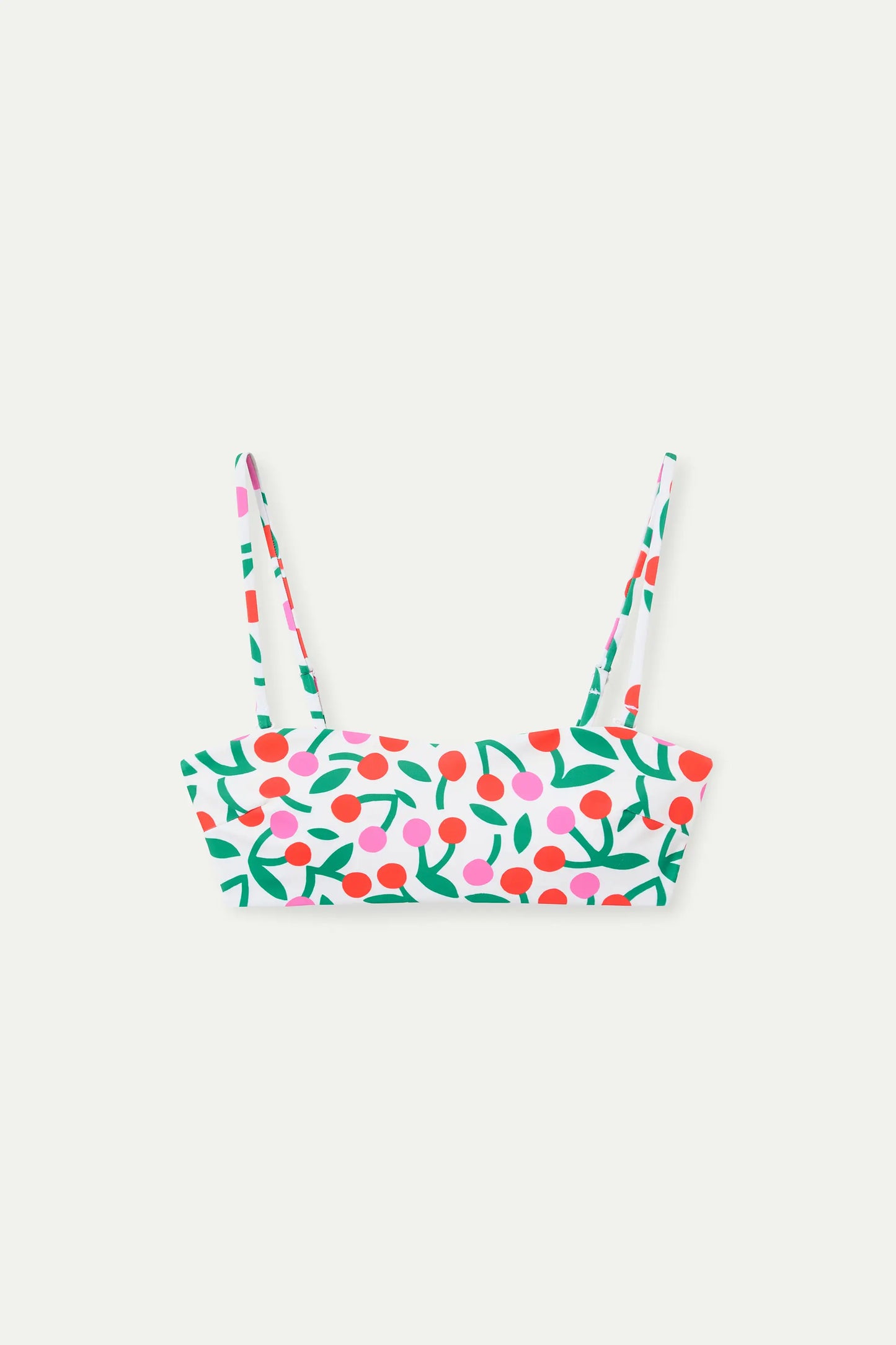 Reggiseno bikini dritto con stampa bordeaux