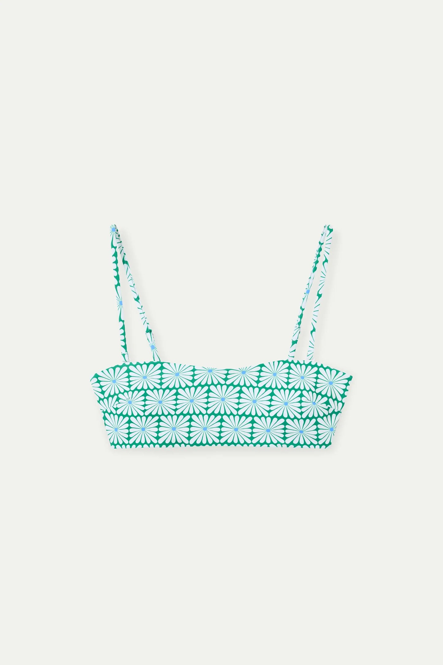 Reggiseno bikini dritto con stampa verde oliva a fiori