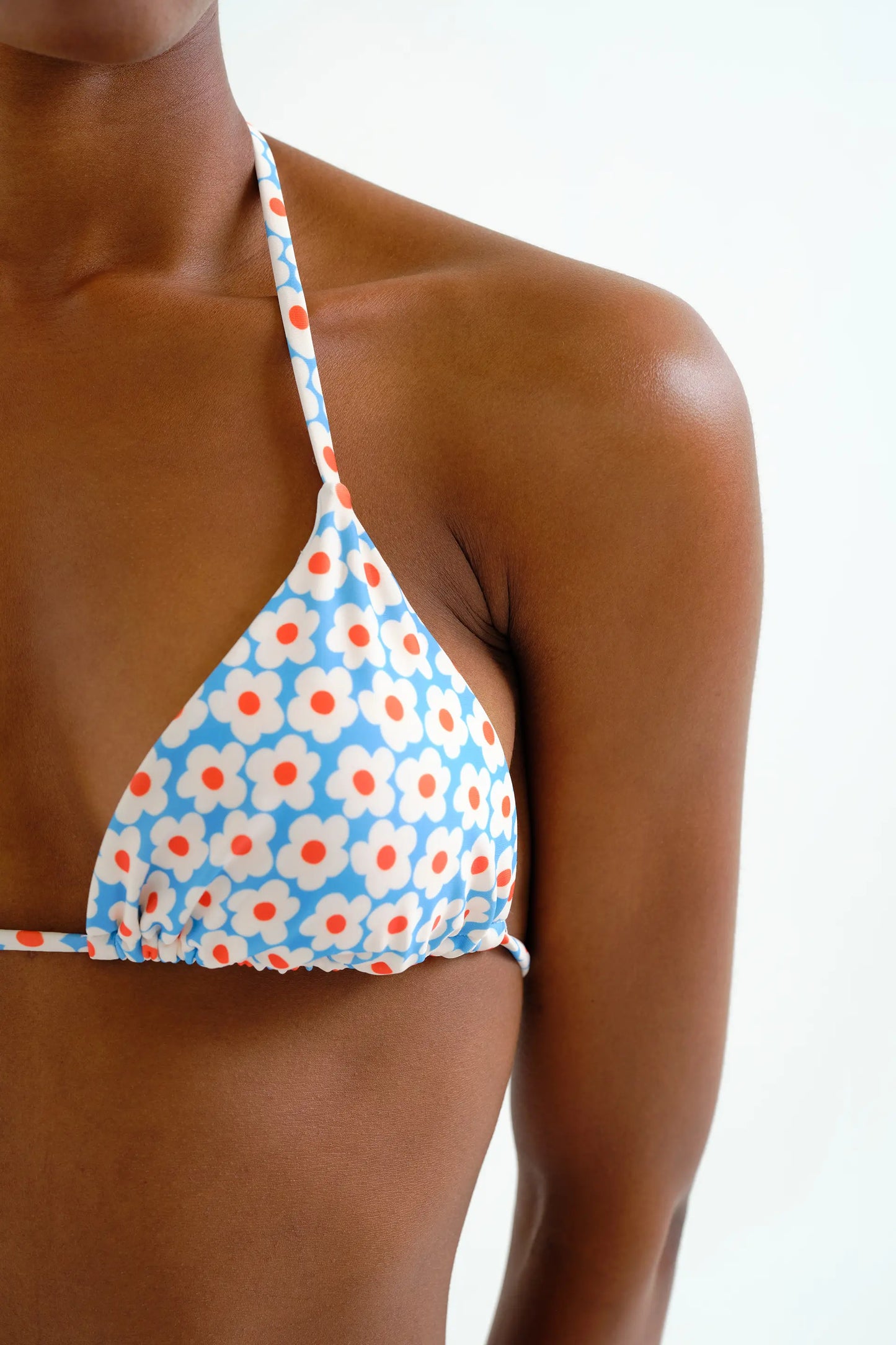 Reggiseno bikini a triangolo con stampa popcorn