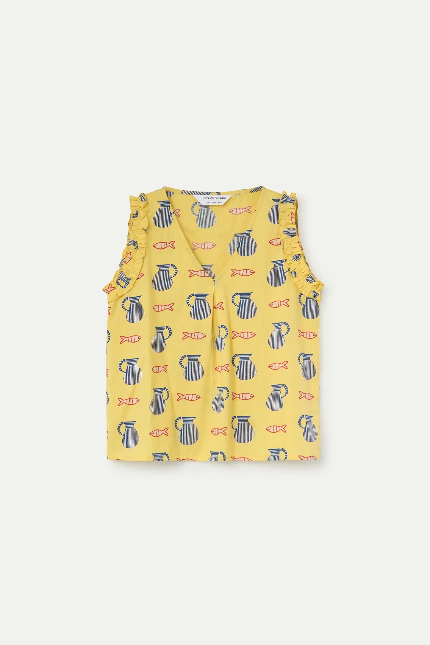 100% cotton top with "Brava" print