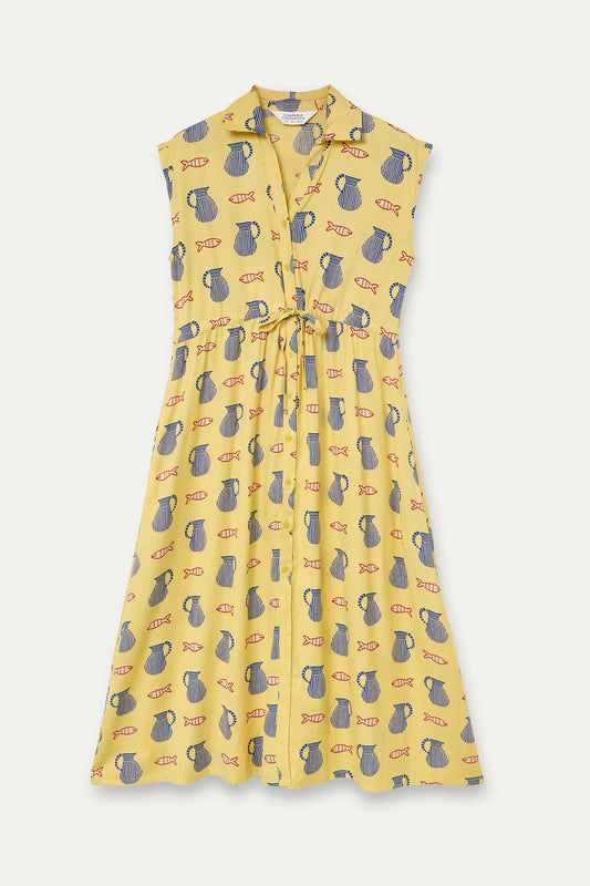 Vestido midi con estampado Brava