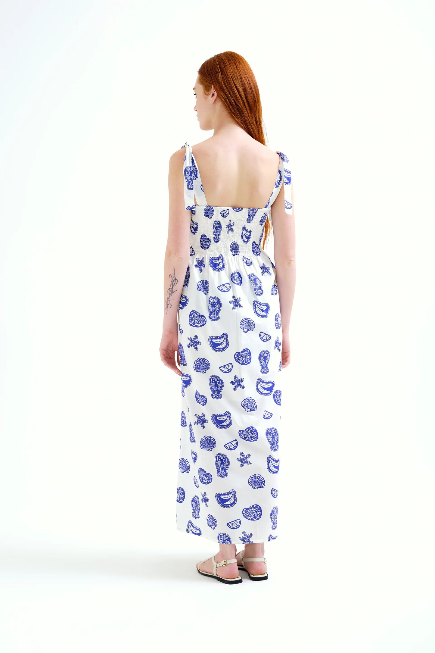 Long dress with lobster print