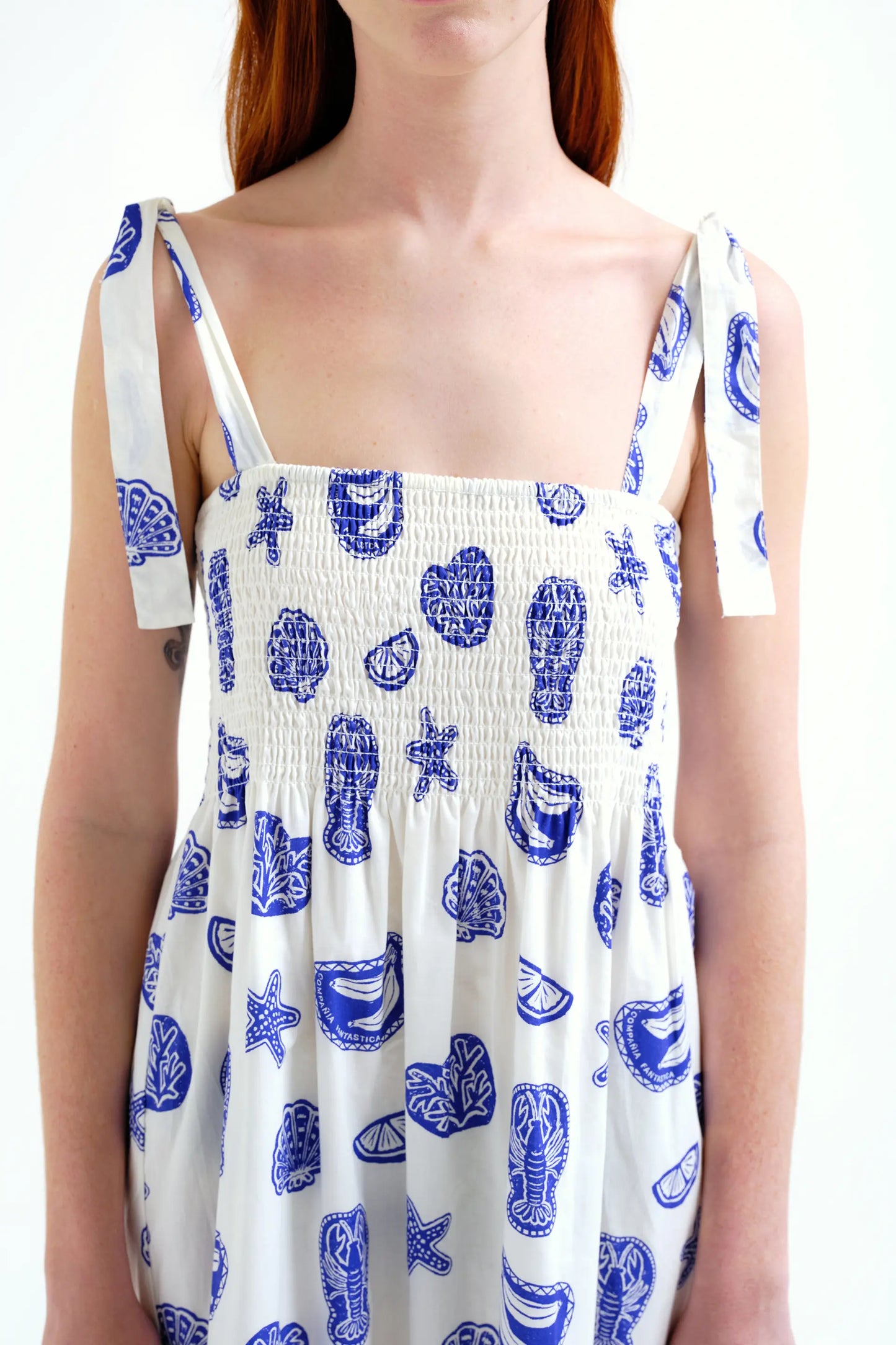 Long dress with lobster print
