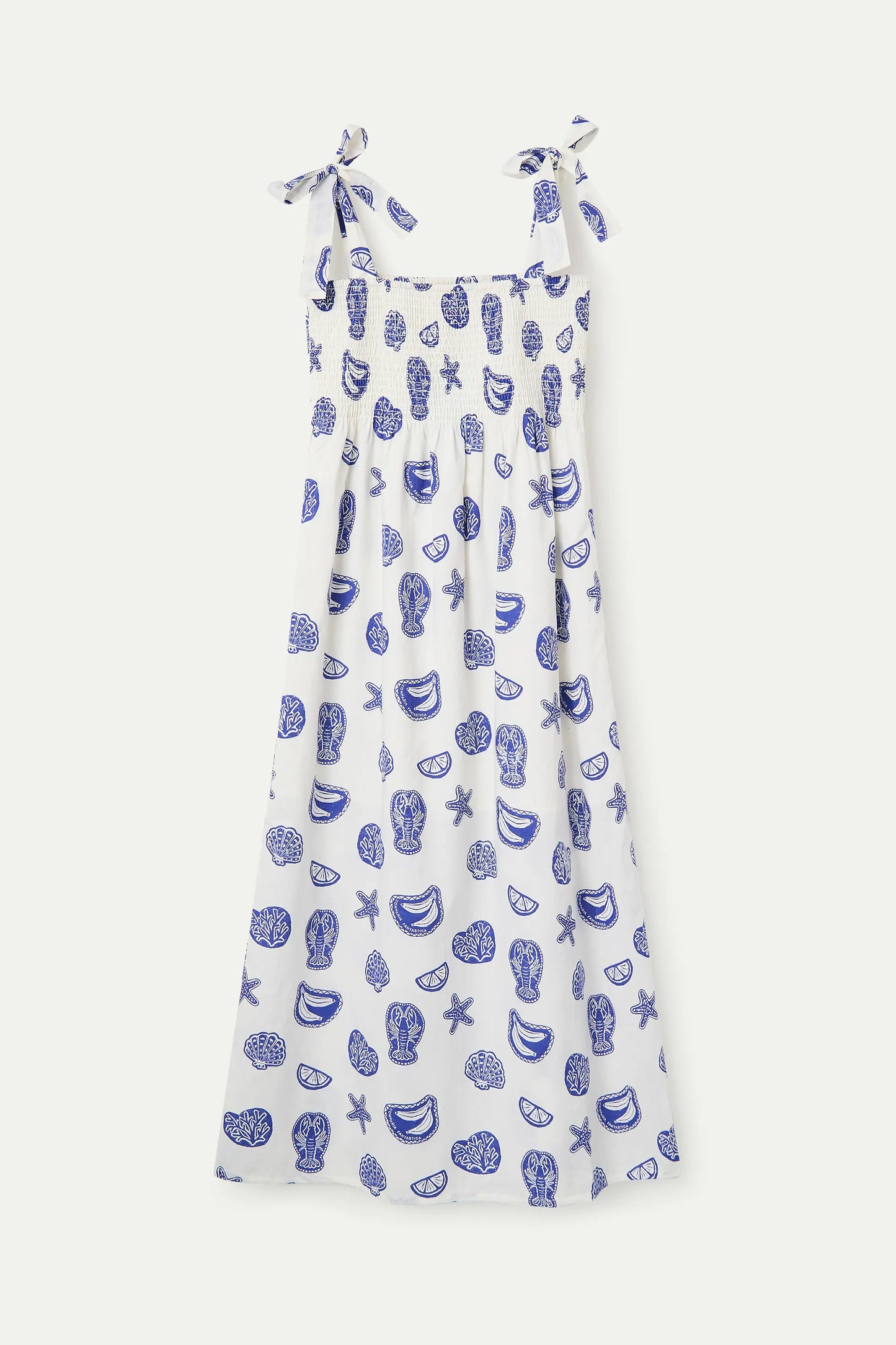 Long dress with lobster print