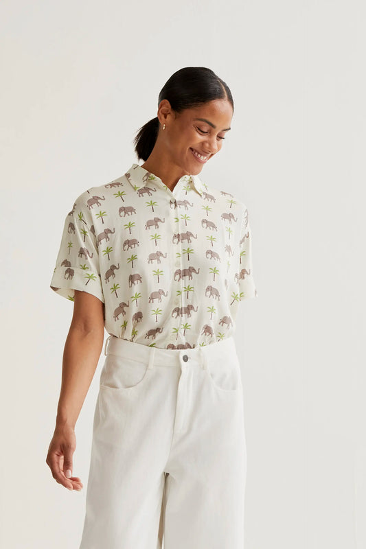 Camisa con estampado Elefante LENZING™ ECOVERO™