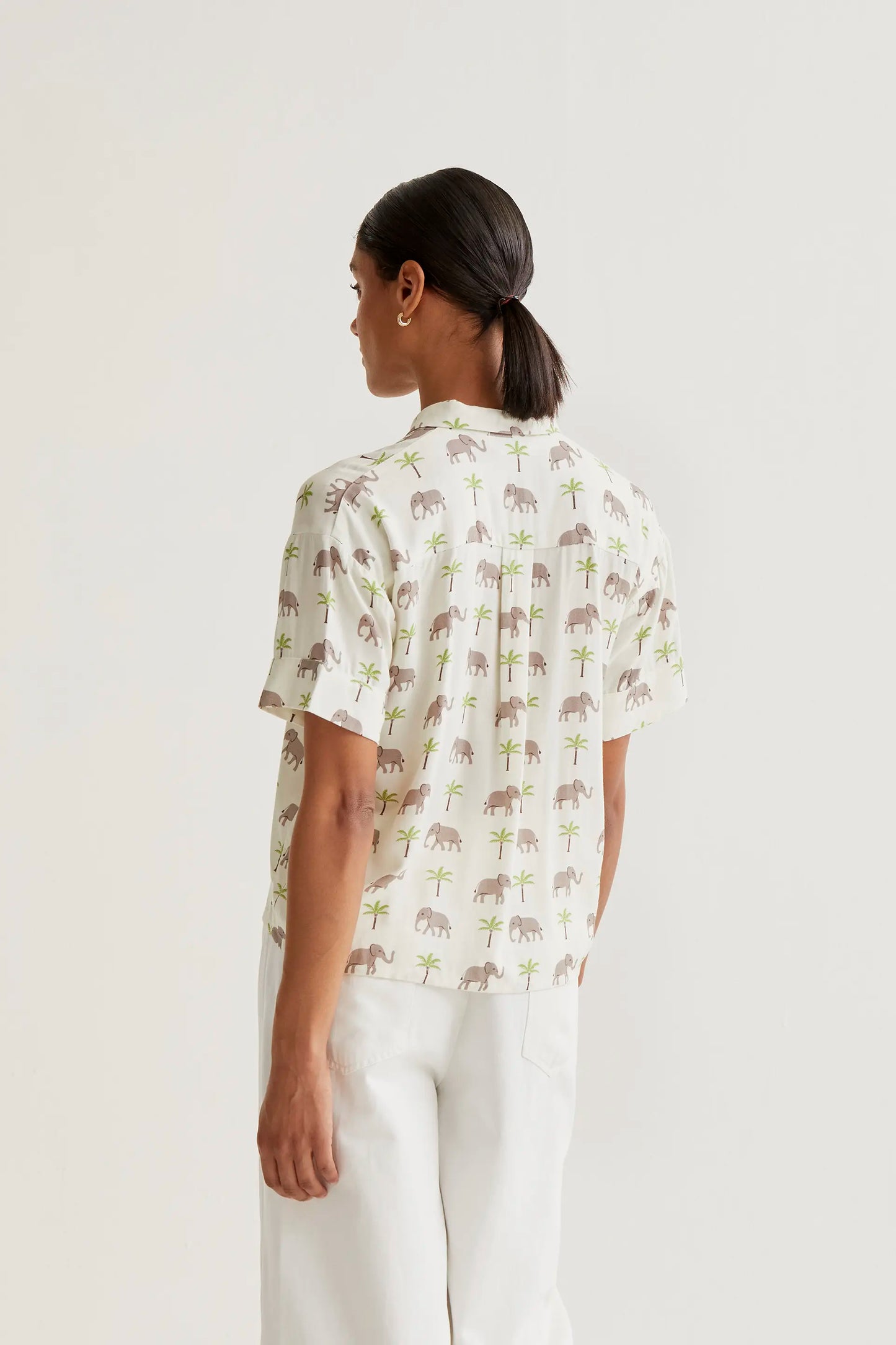 Camicia con stampa elefante LENZING™ ECOVERO™