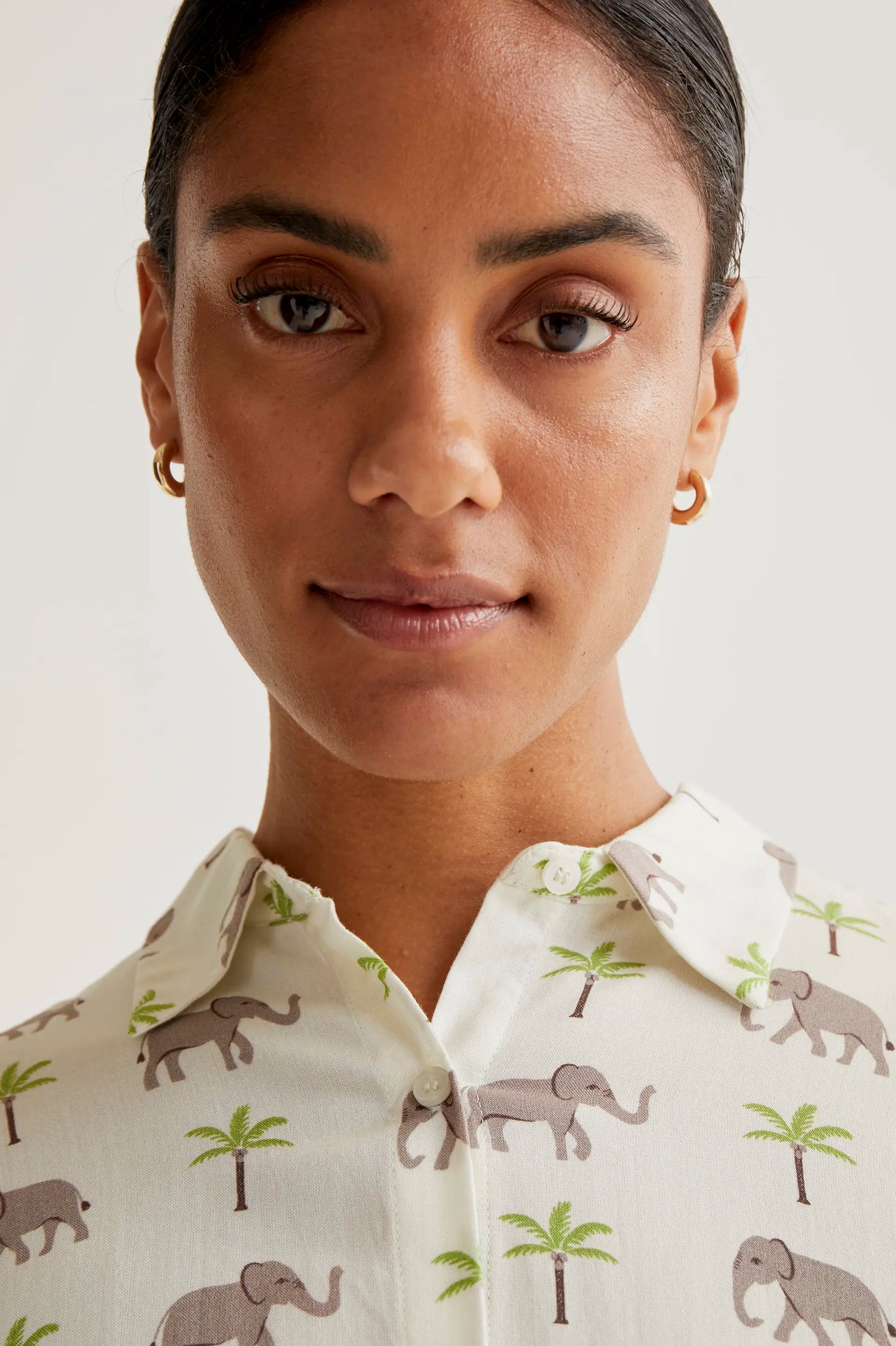 Camicia con stampa elefante LENZING™ ECOVERO™
